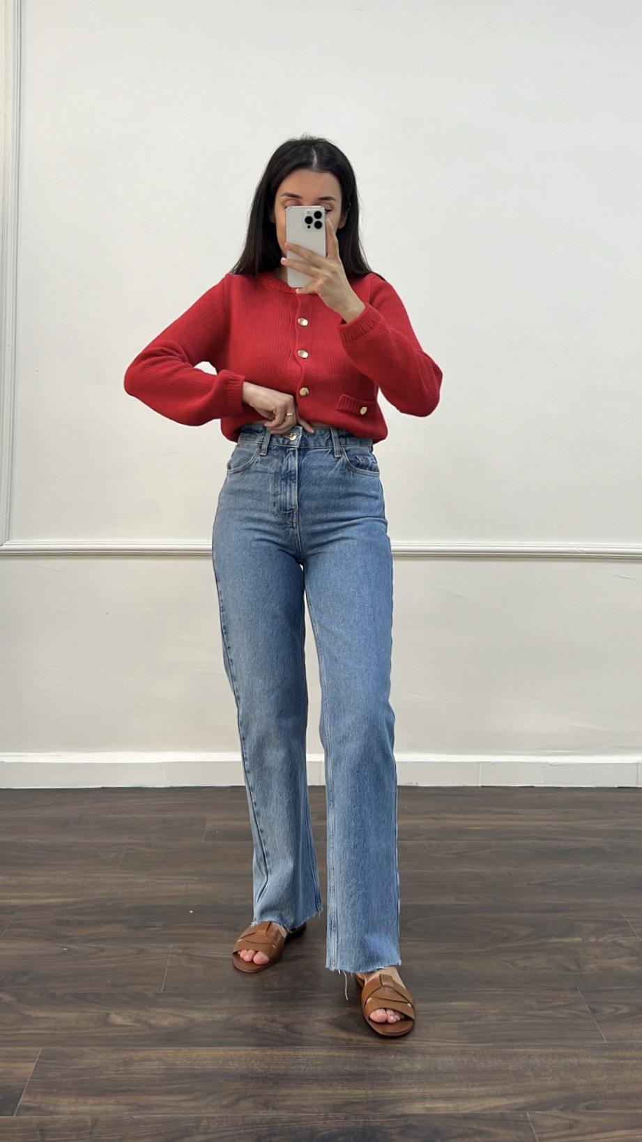 Marka Koyu Mavi Straight Fıt Jean