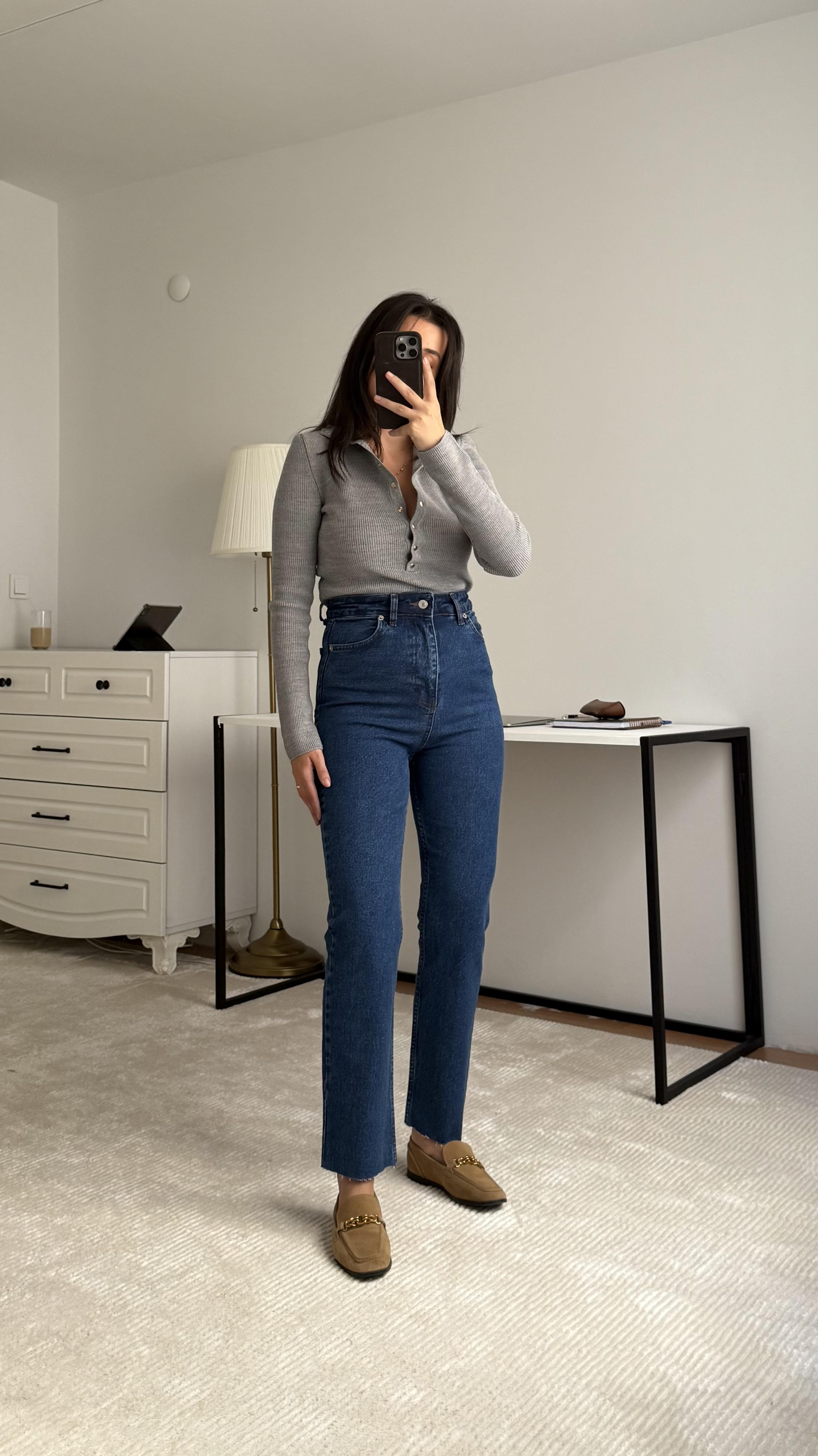 Marka Koyu Mavi Ultra Yüksek Bel Straight Jean 