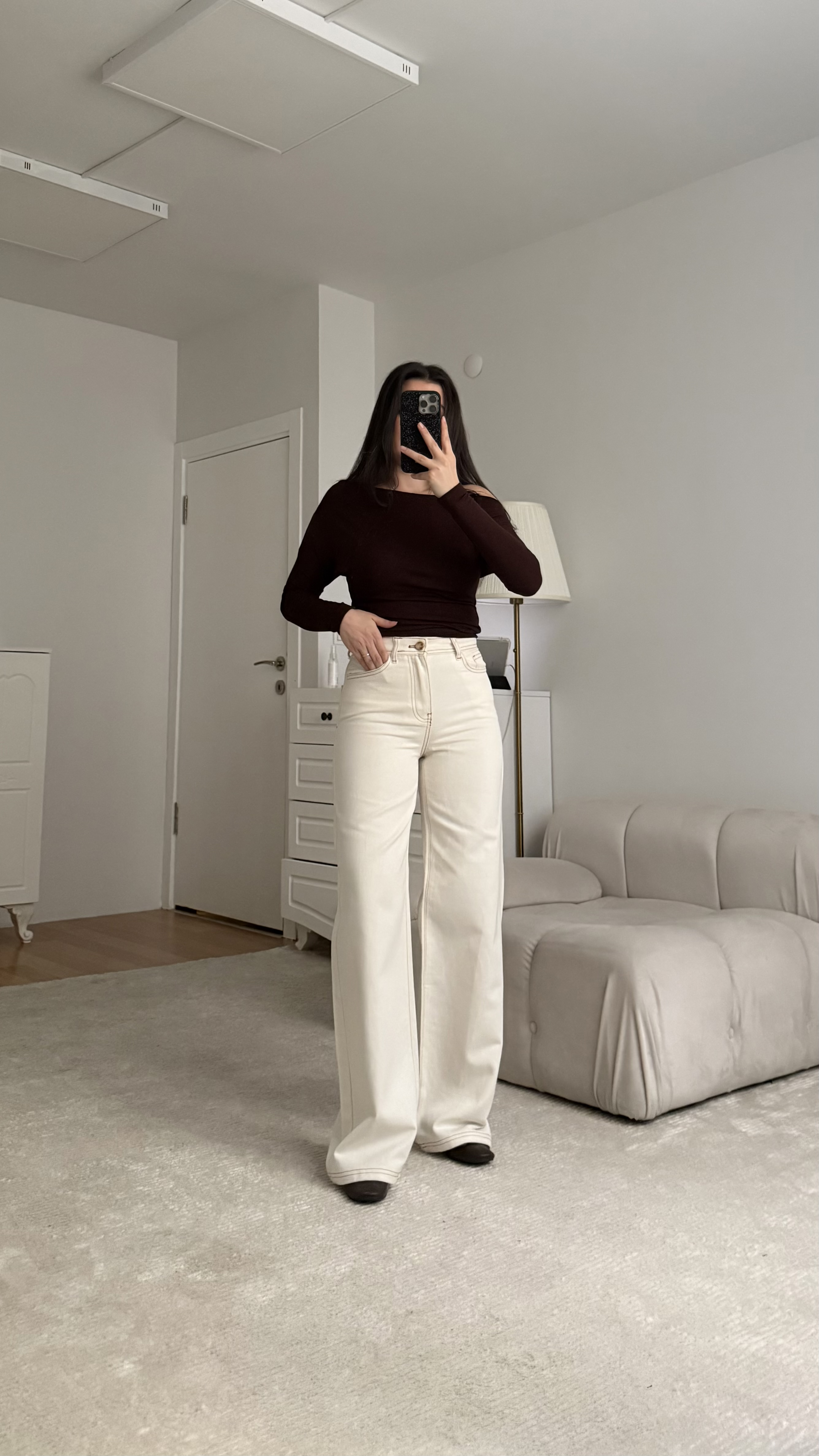 Marka Krem Wide Leg Jean