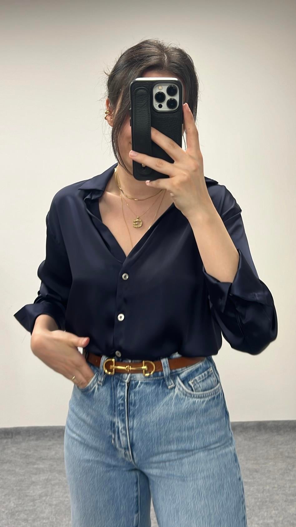 Marka Laci Saten Gömlek