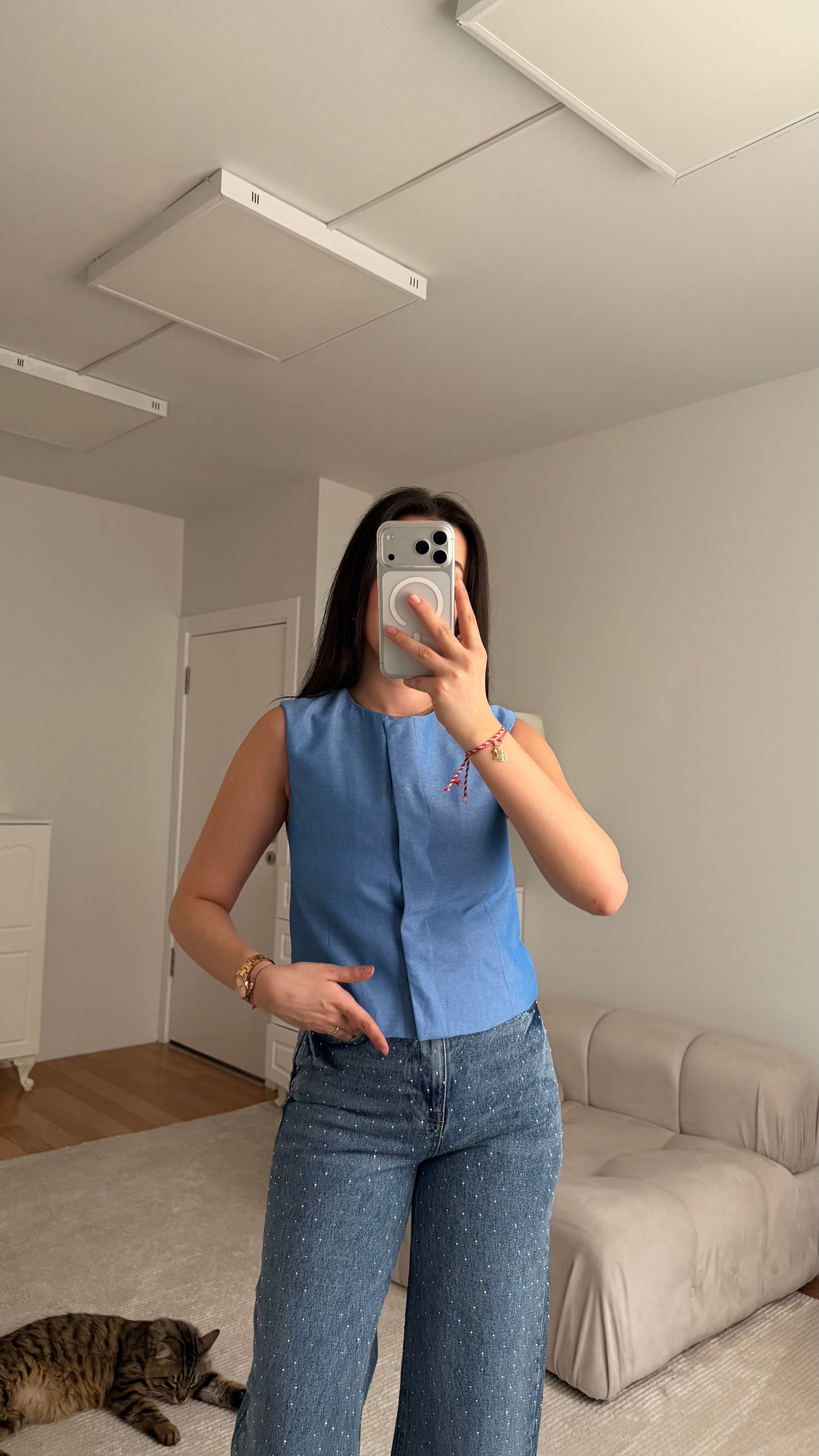 Marka Mavi Astarlı Basic Yelek