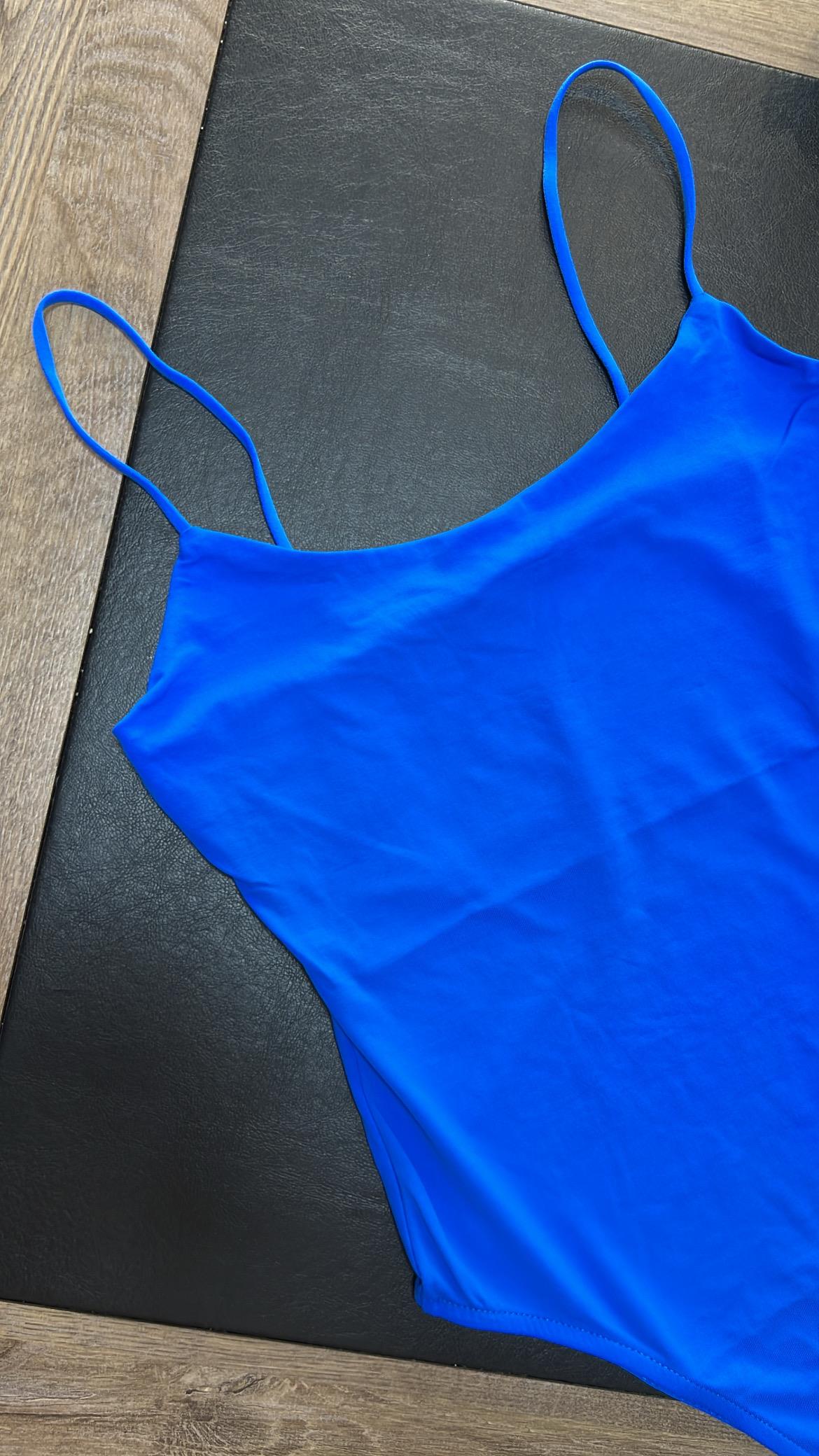 Marka Mavi İp Askı Çift Katlı Bodysuit