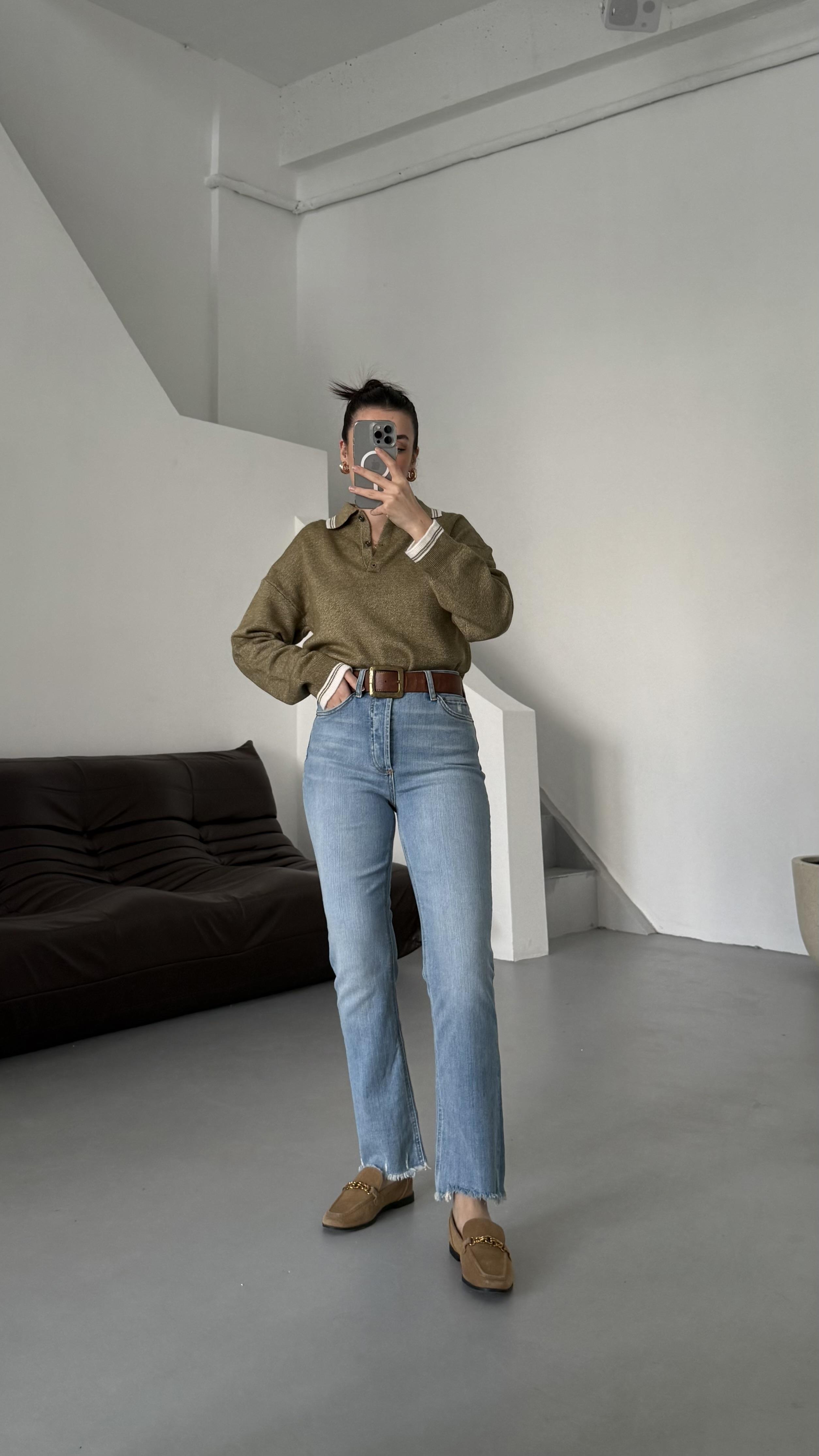 Marka Mavi Paça Detaylı Straight Jean