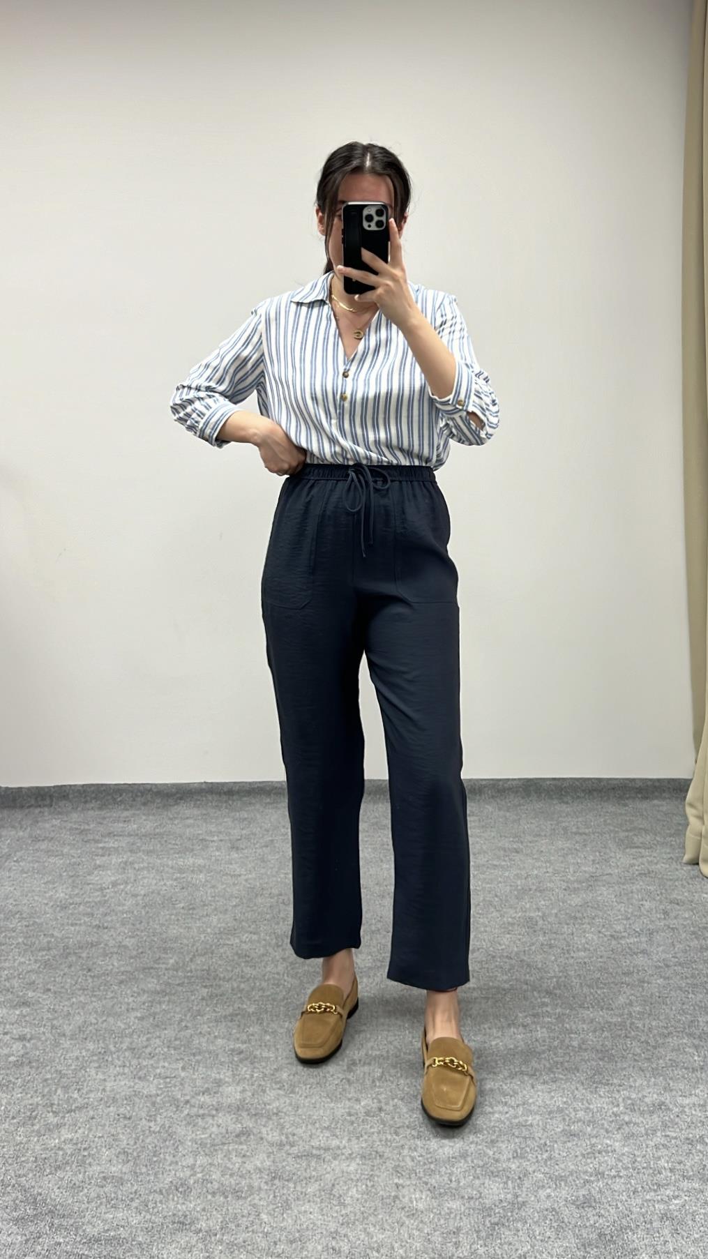 Marka Mavi Tensel Havuç Pantolon