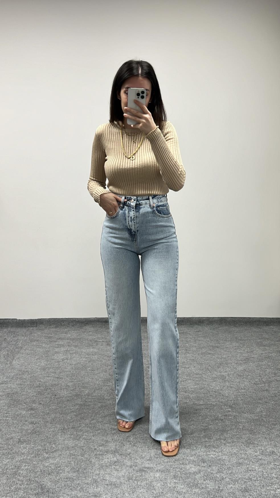 MARKA MAVİ UZUN STRAIHGT FIT JEAN
