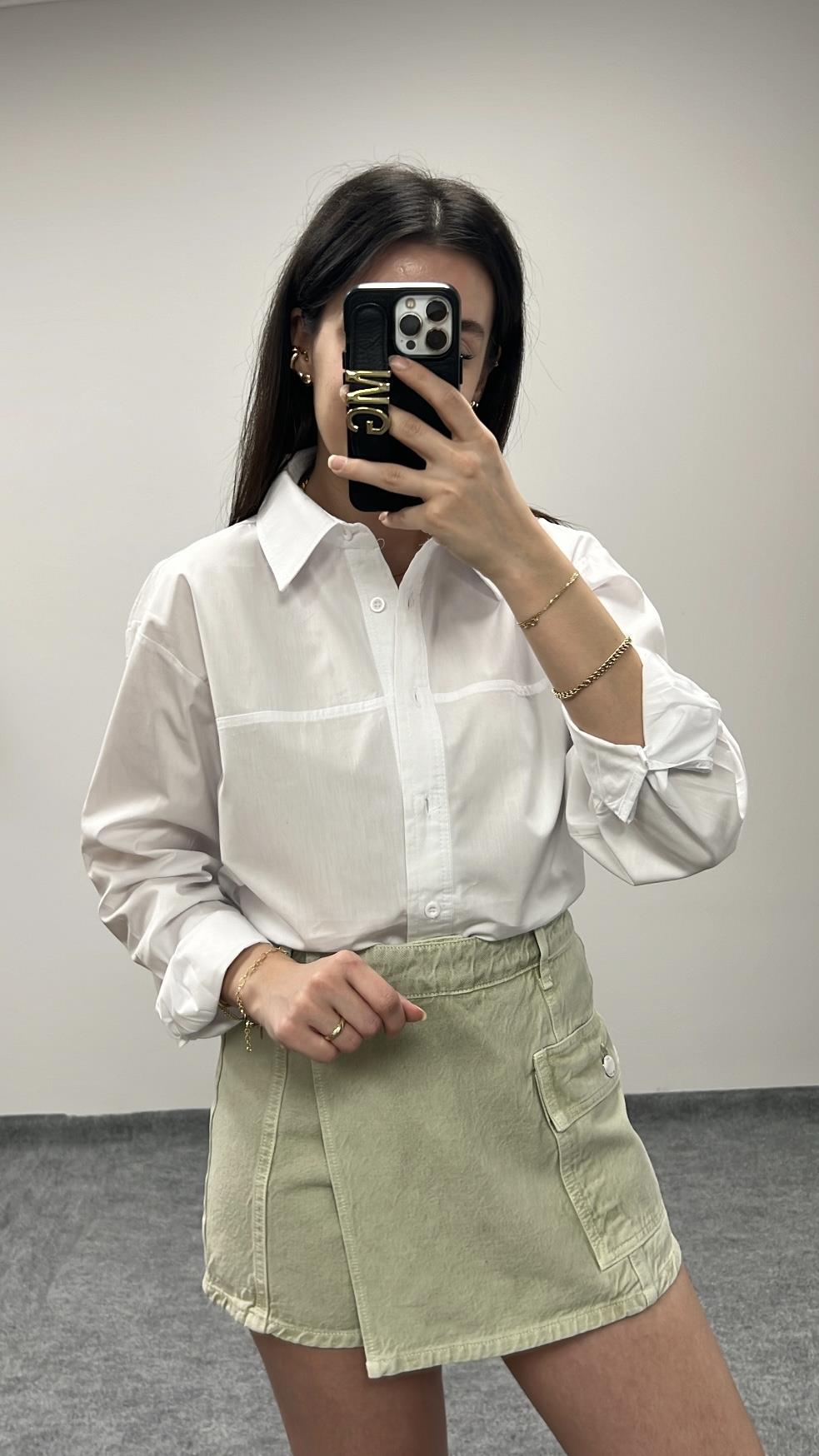 MARKA MİNT YEŞİLİ DENİM ŞORT ETEK