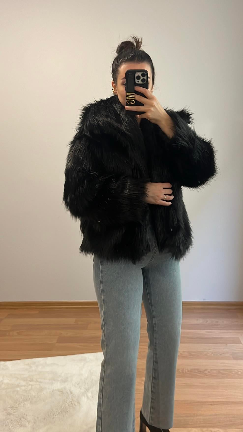 MARKA MUADİL SİYAH  YÜKSEK KALİTE KÜRK