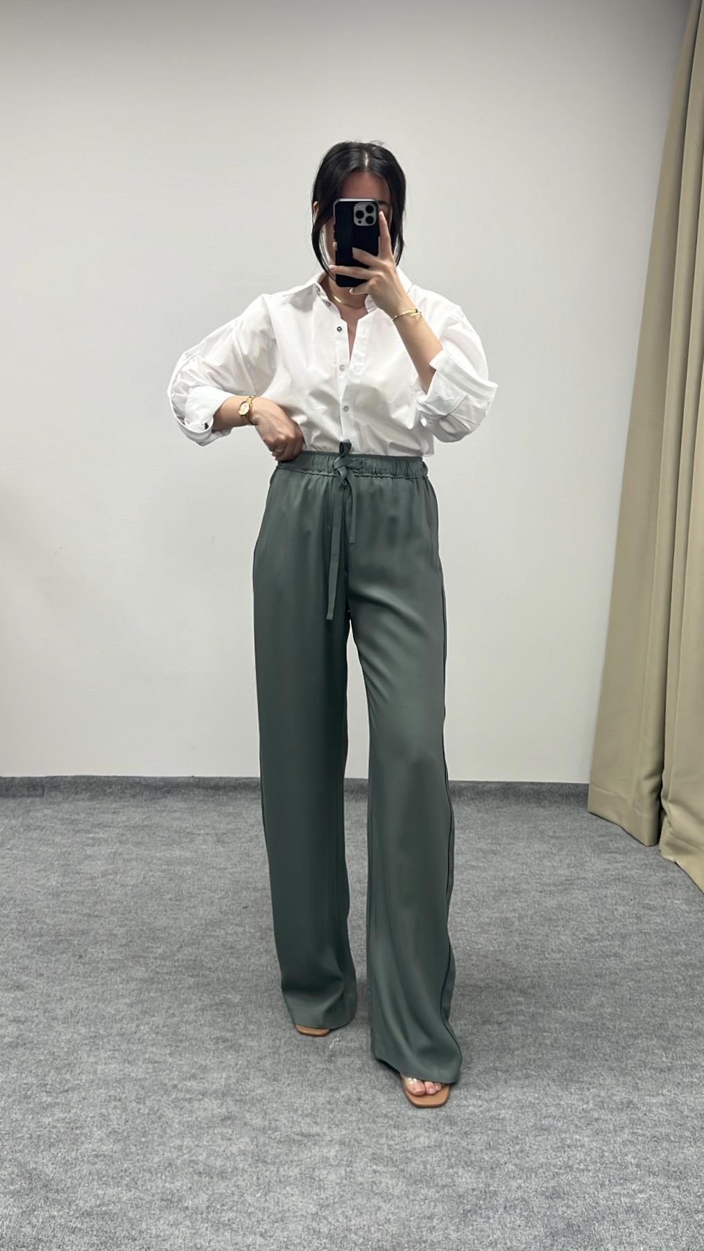 Marka Olive İpek Yüksek bel Pantolon