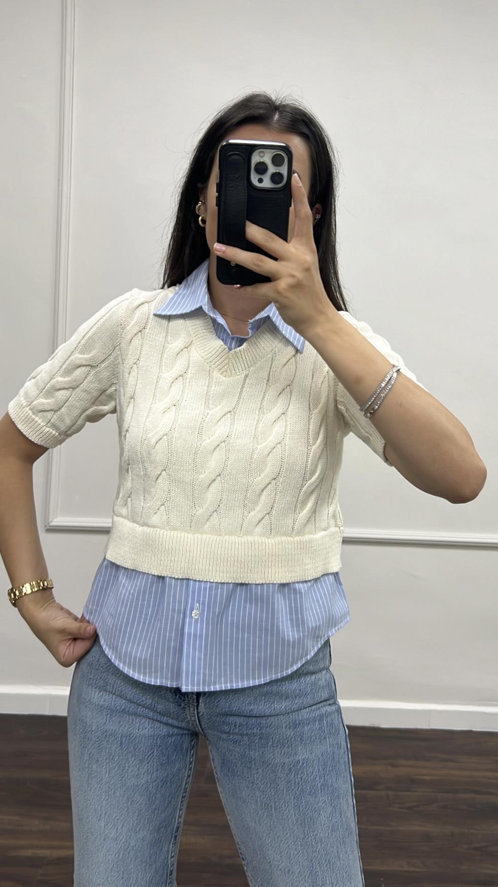 Marka Örgü Gömlek Sweater