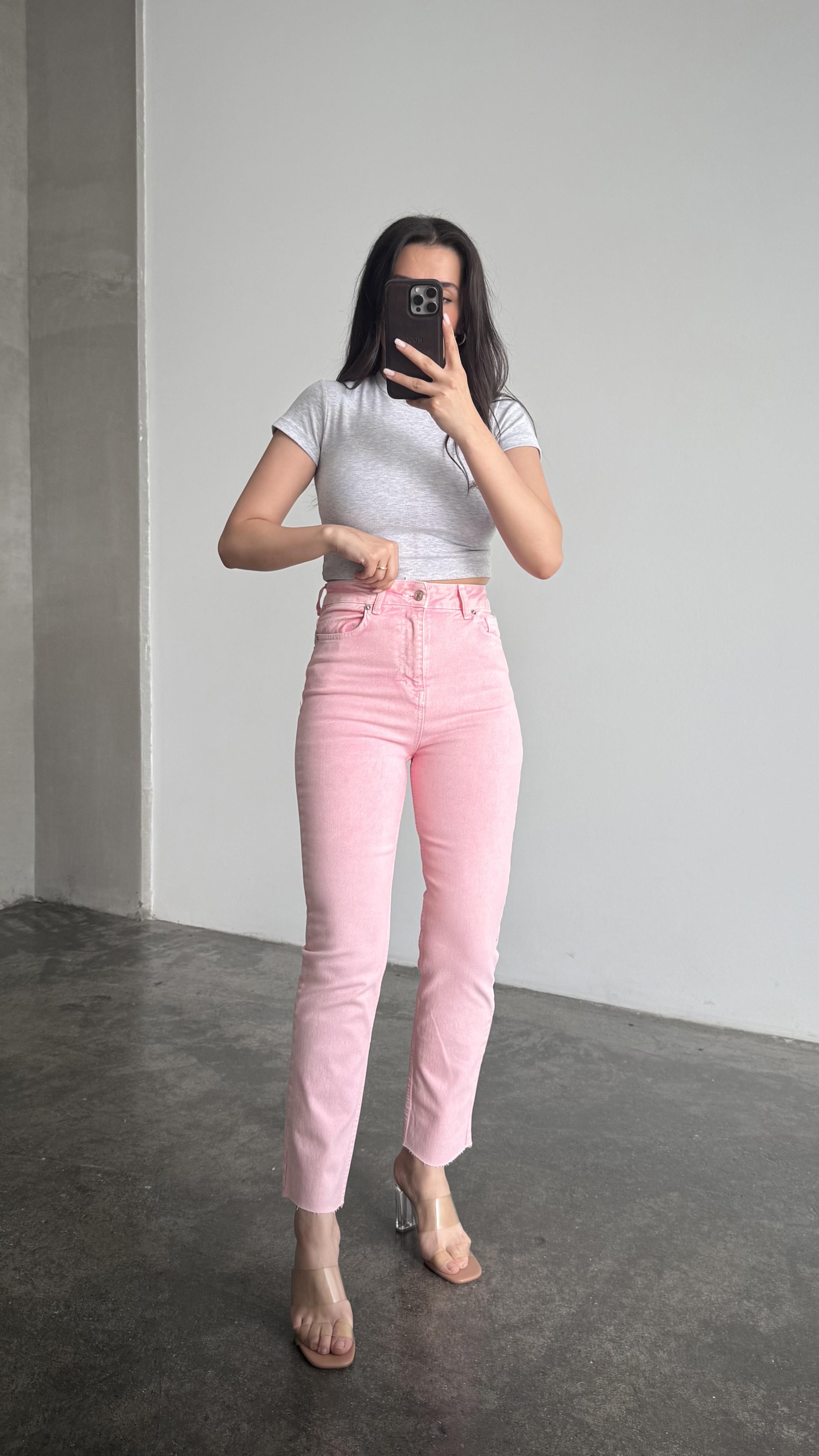 Marka Pembe Slim Straight Jean