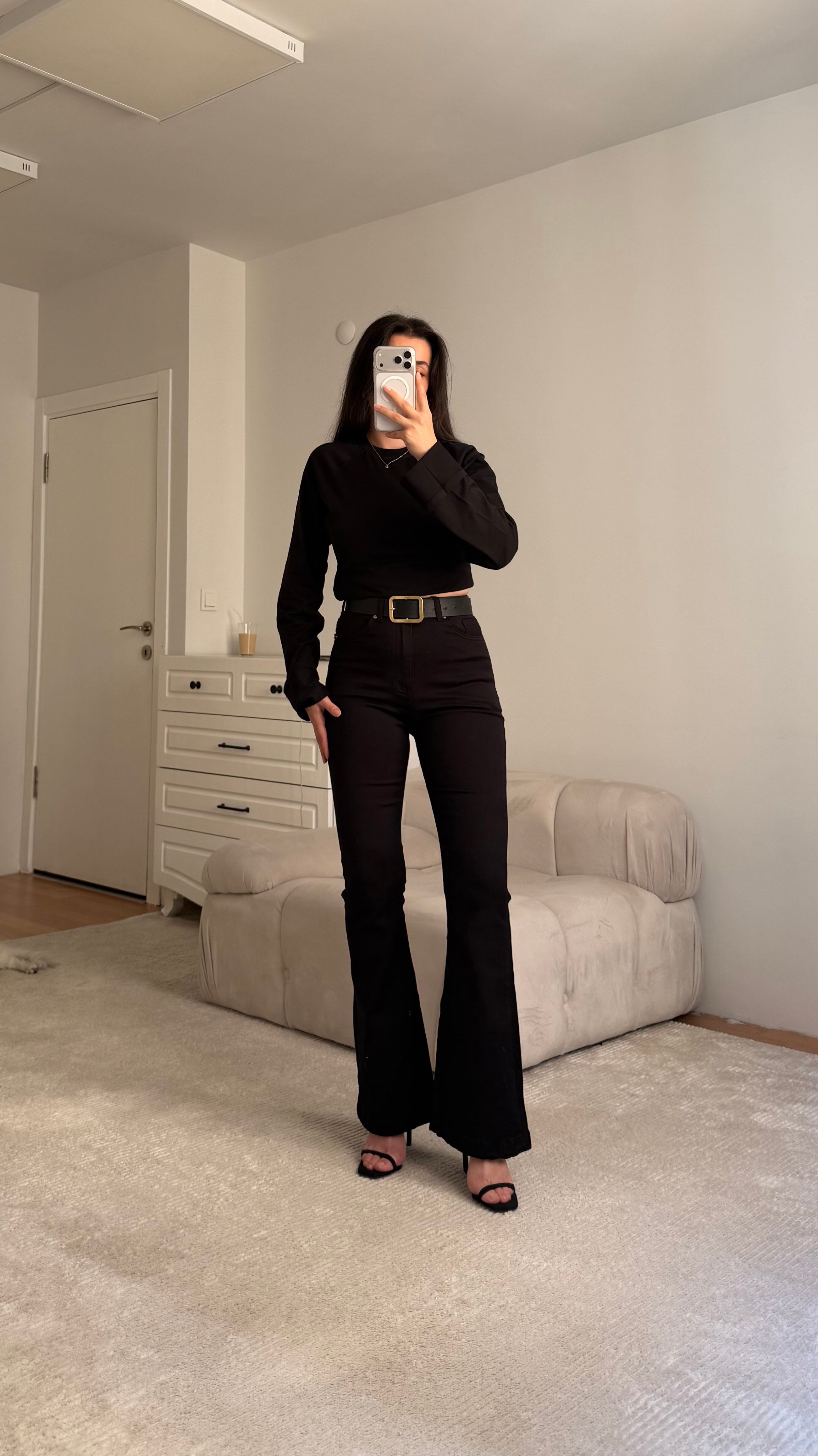 Marka Siyah Comfort Flare Jean