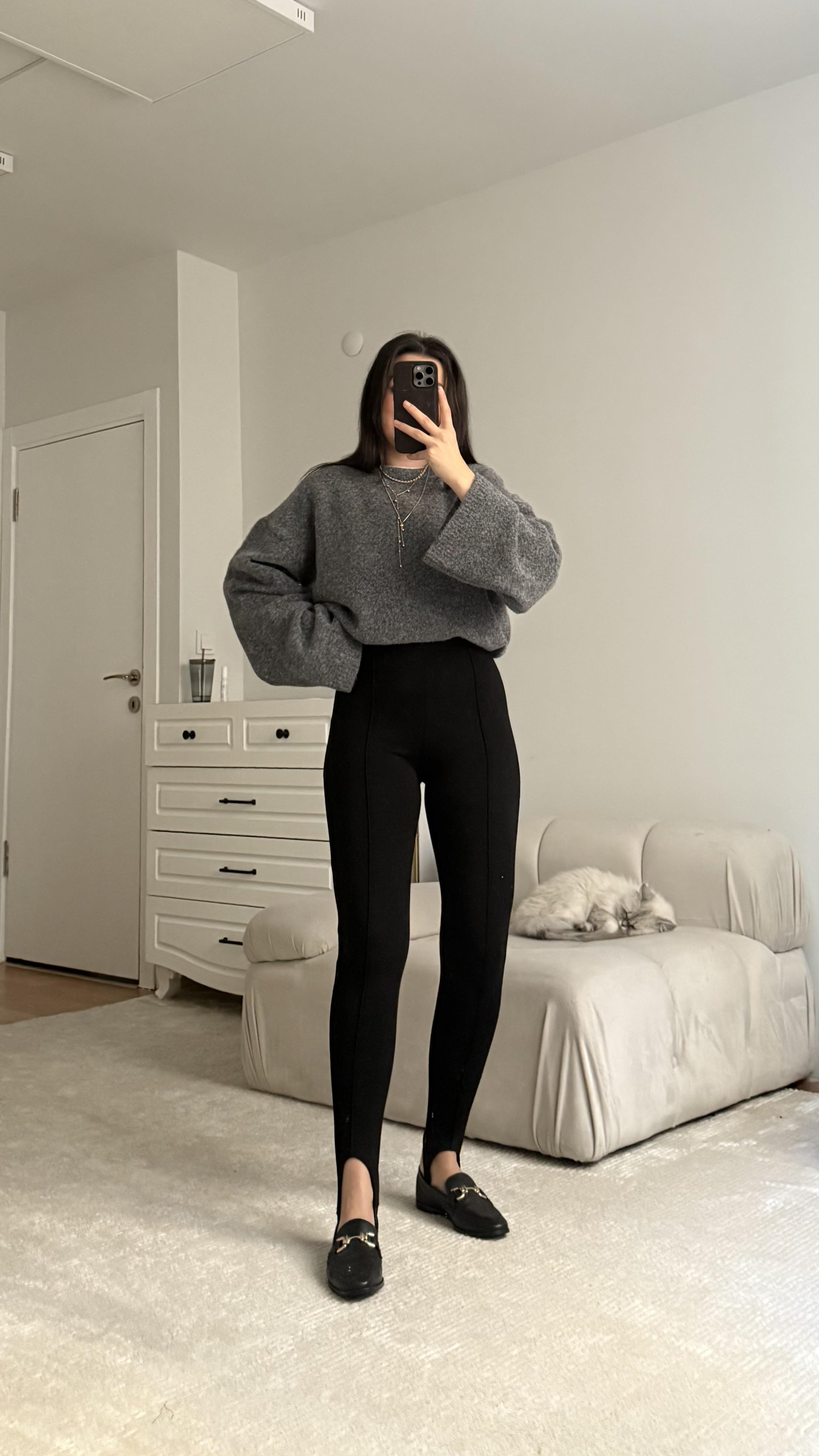 Marka Siyah Fizo Çelik Örme Tayt