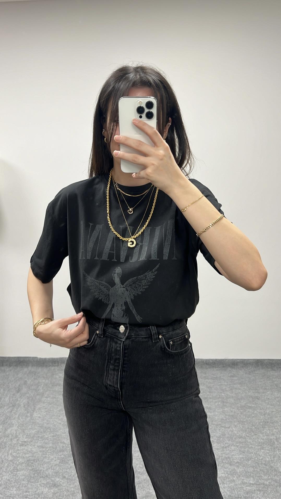 MARKA SİYAH NİRVANA PAMUK TİŞÖRT