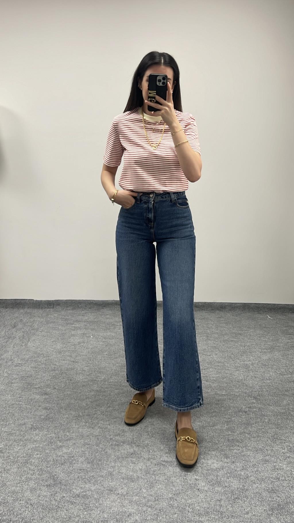 MARKA STRAIGHT YÜKSEK BEL RAHAT CROP JEAN
