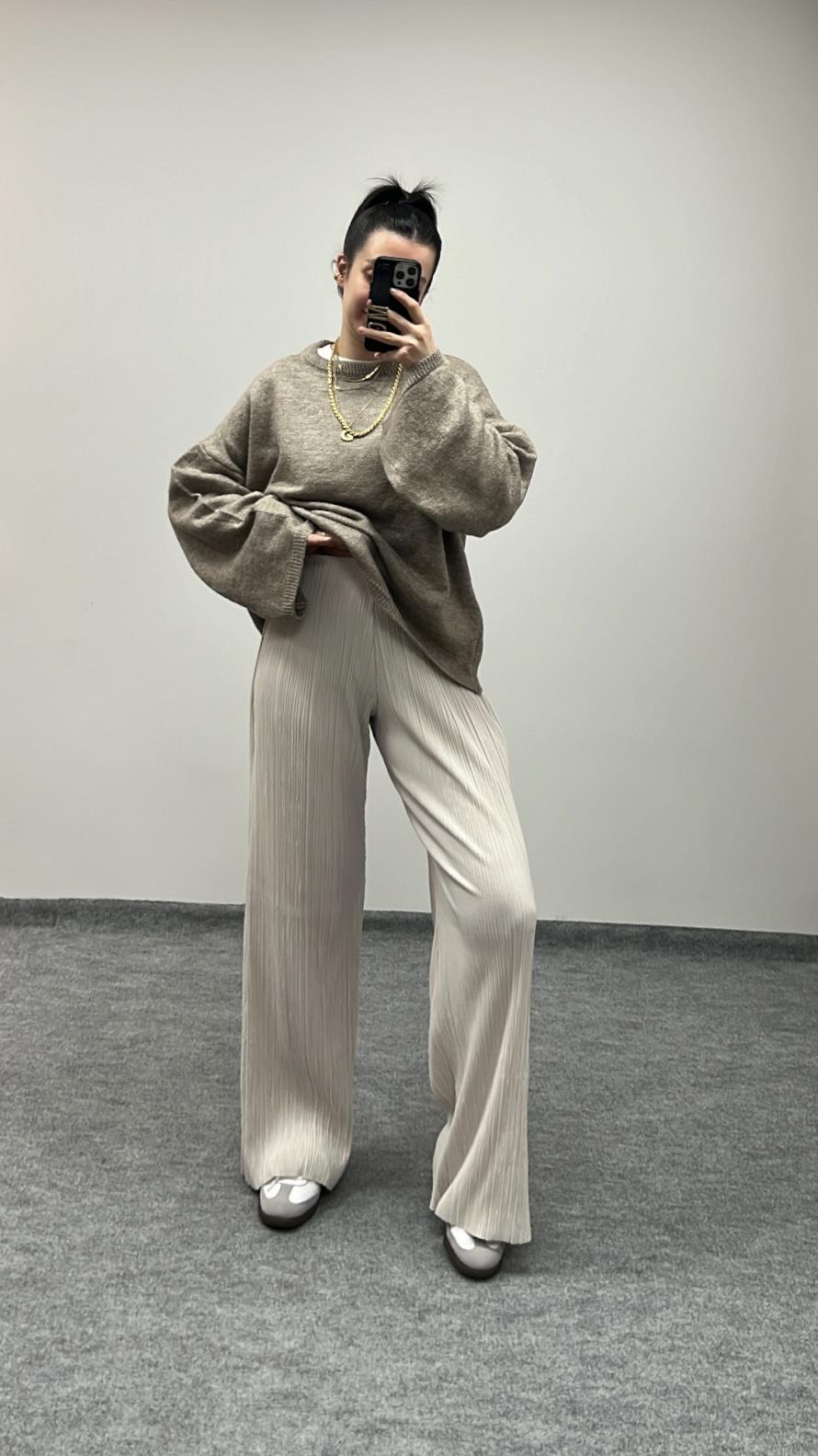 MARKA TAŞ FİTİLİ DÖKÜMLÜ PANTOLON