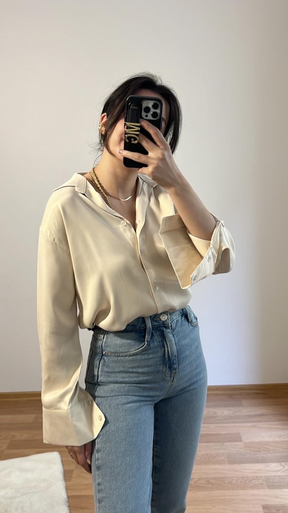 MARKA TAŞ SATEN GÖMLEK