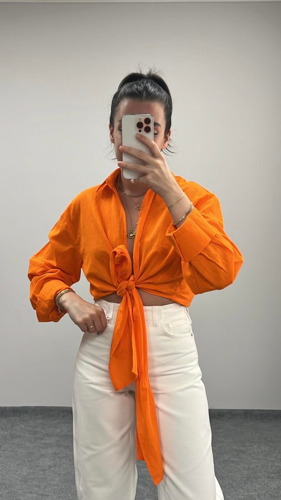 MARKA TURUNCU KETEN GÖMLEK