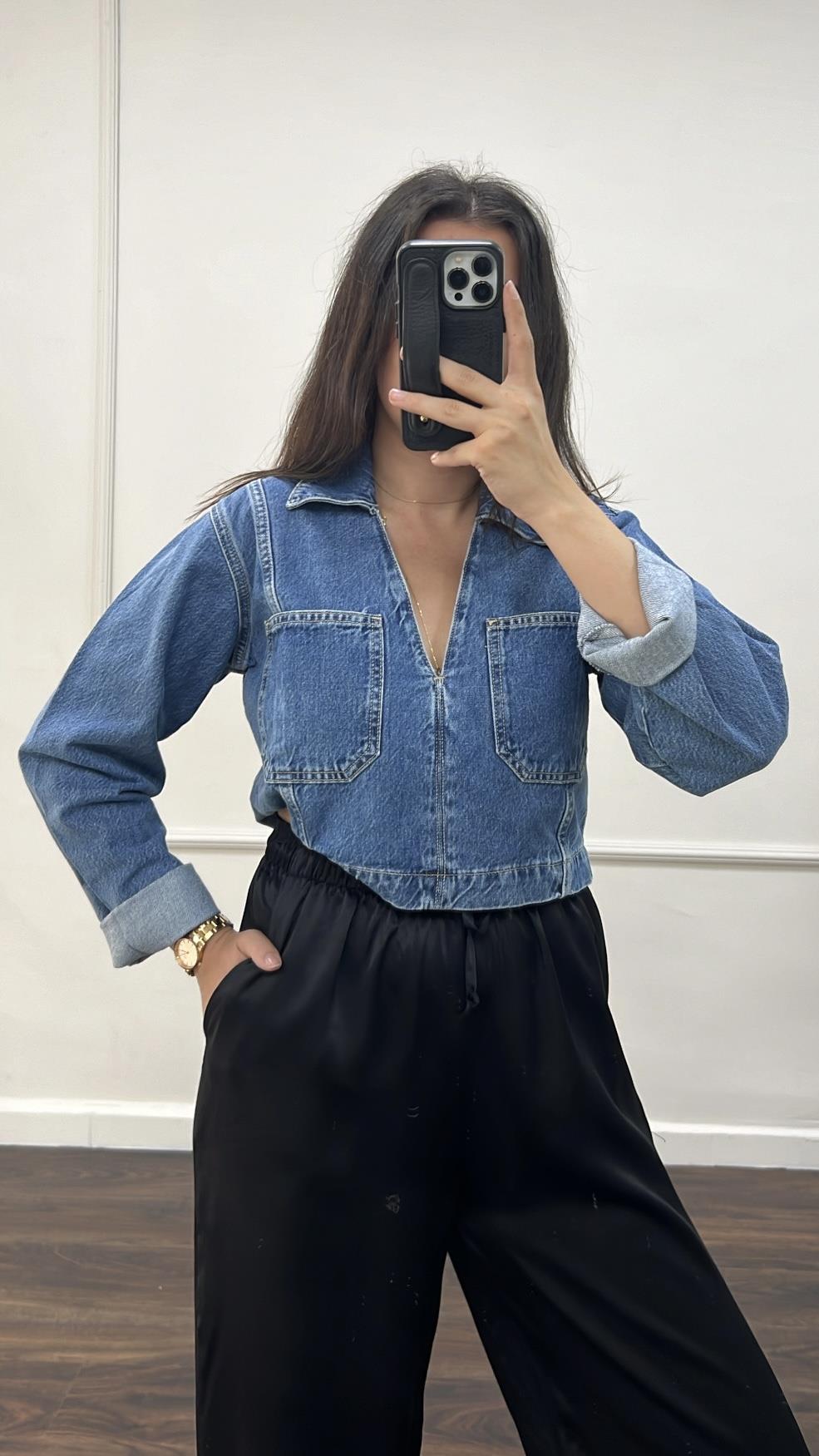 Marka V Kaya Denim Gömlek