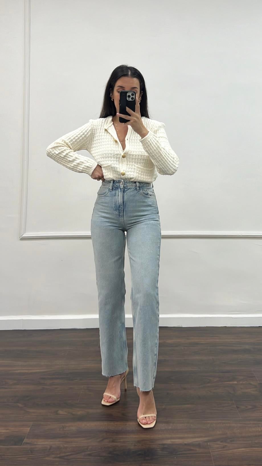 Marka Vintage Eskitmeli Straight Fıt Jean