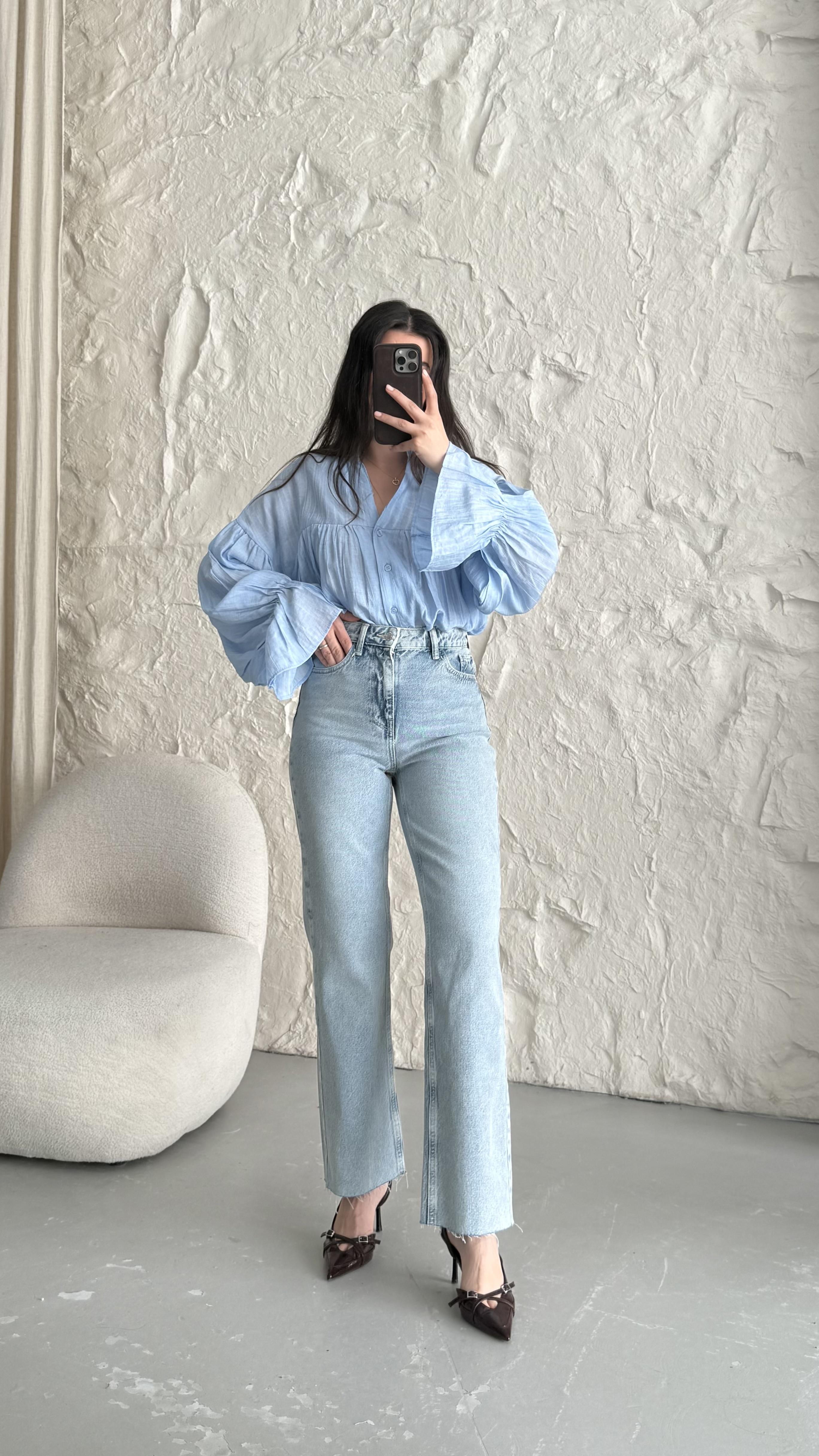 Marka Vintage Straight Fıt Jean