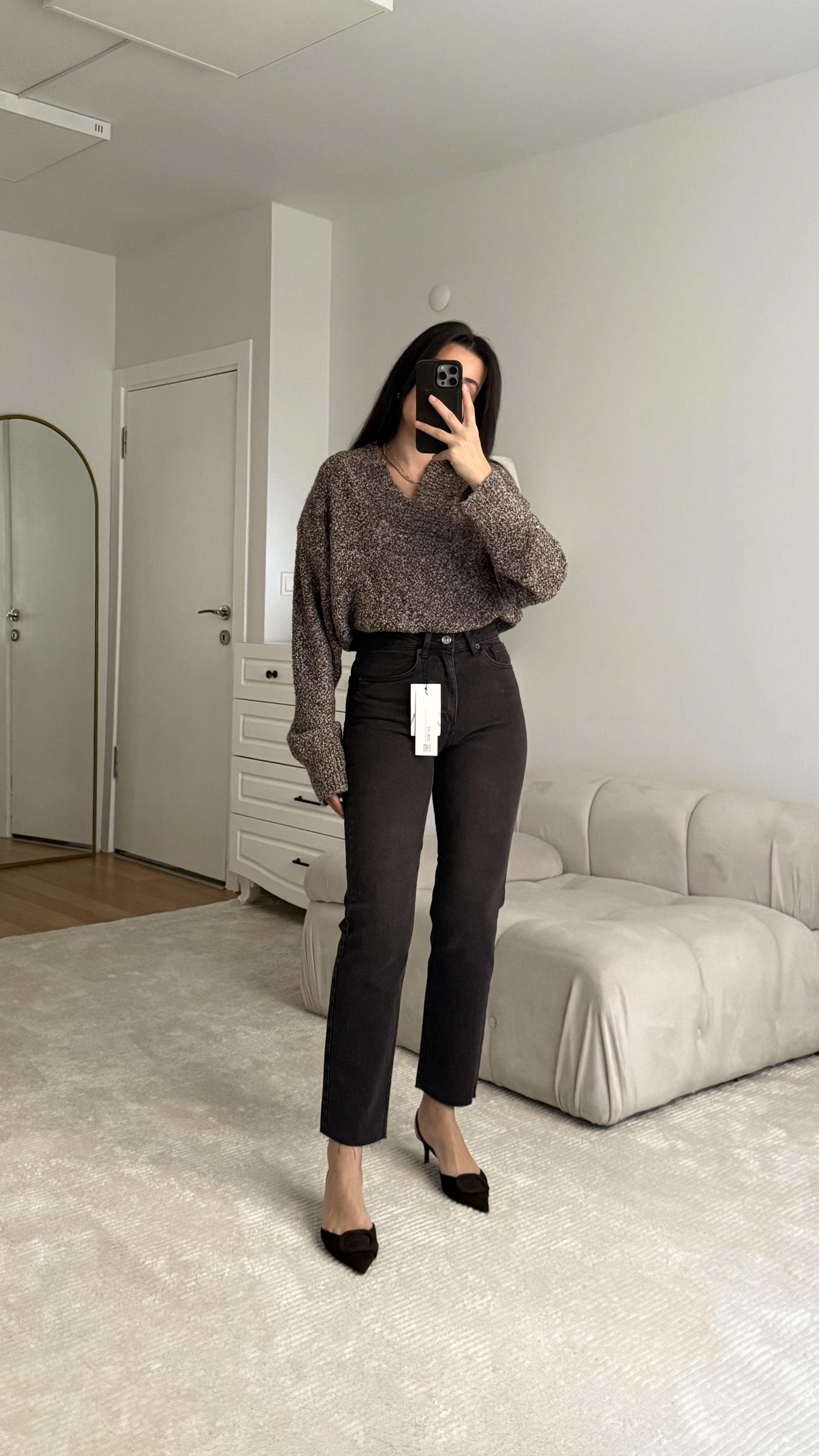 Marka Yıkamalı Acı Kahve Slım Straight Lazer Kesim Jean