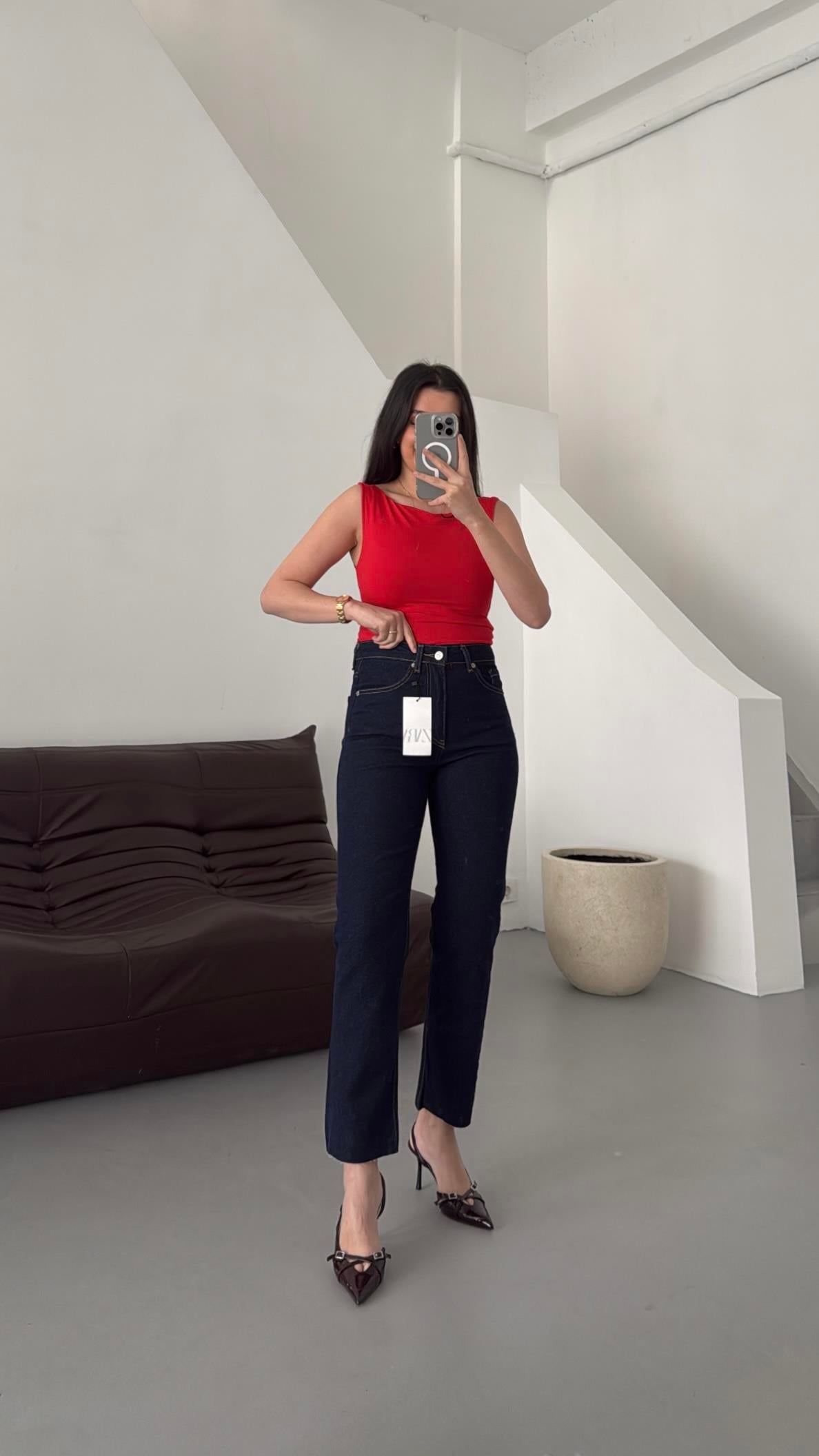 Marka Yoğun Laci Straight Fit Jean