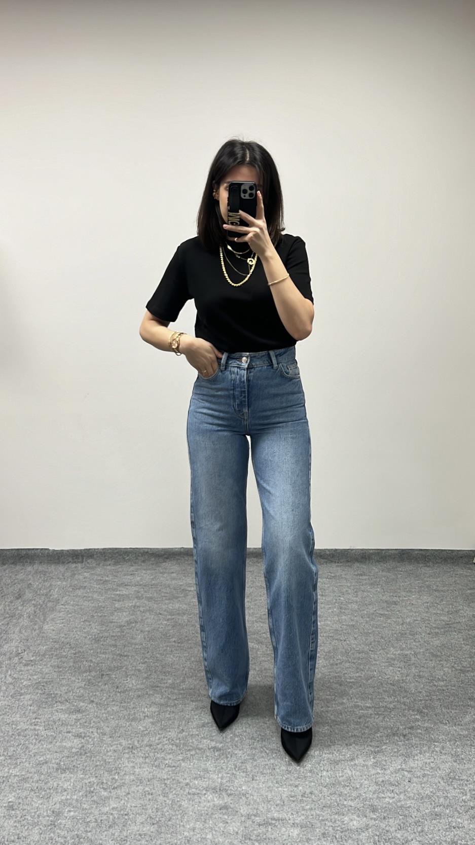 MARKA YÜKSEK BEL STRAIGHT JEAN