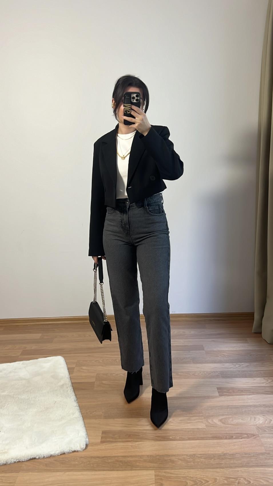 MARKA2 GRİ ESKİTME DETAY STRAIGHT JEAN