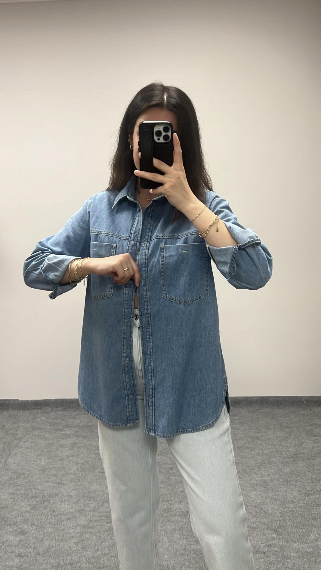 Marp %100 Organik Pamuk Denim Gömlek
