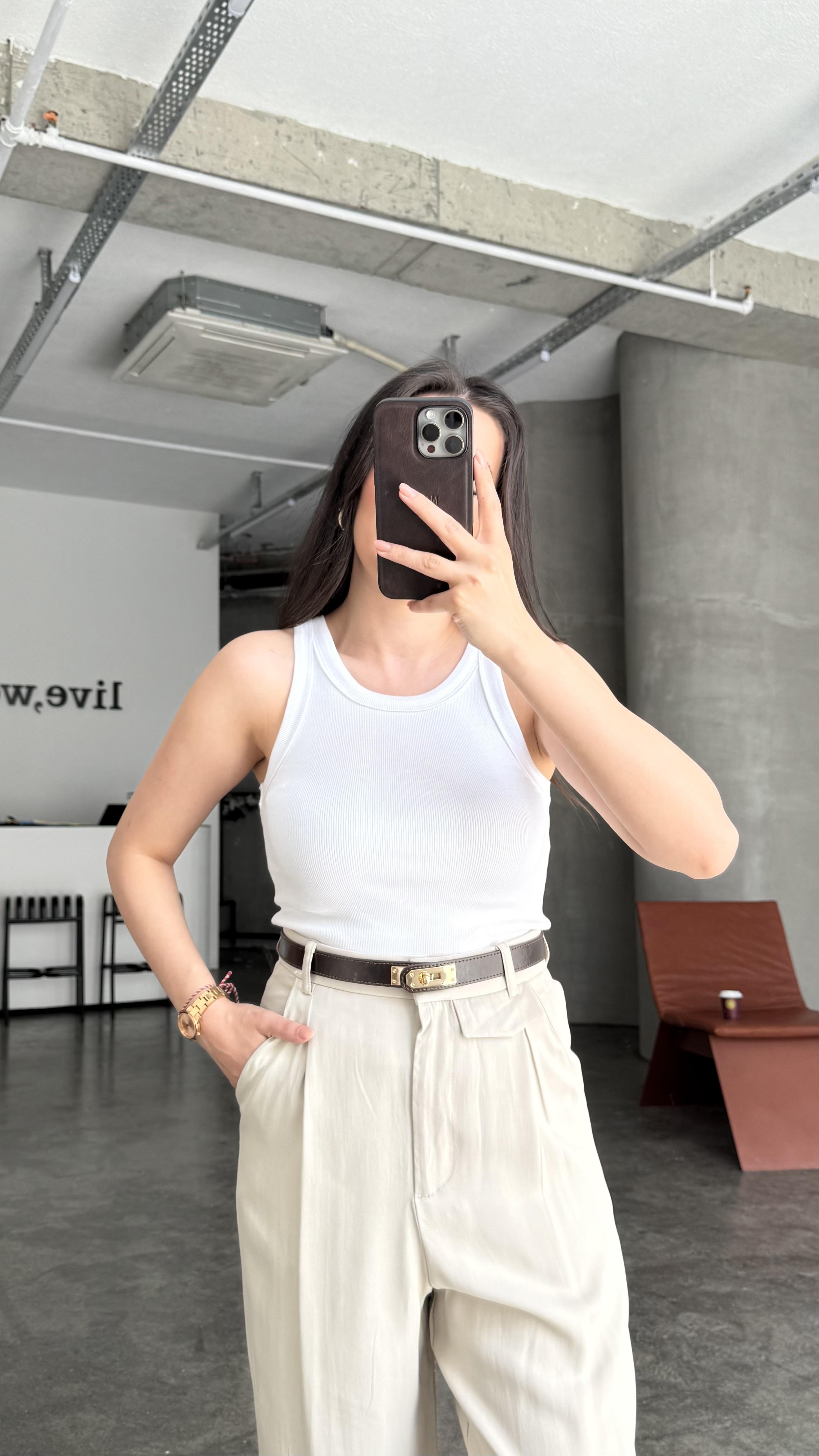 Massi Beyaz Halter Yaka Top