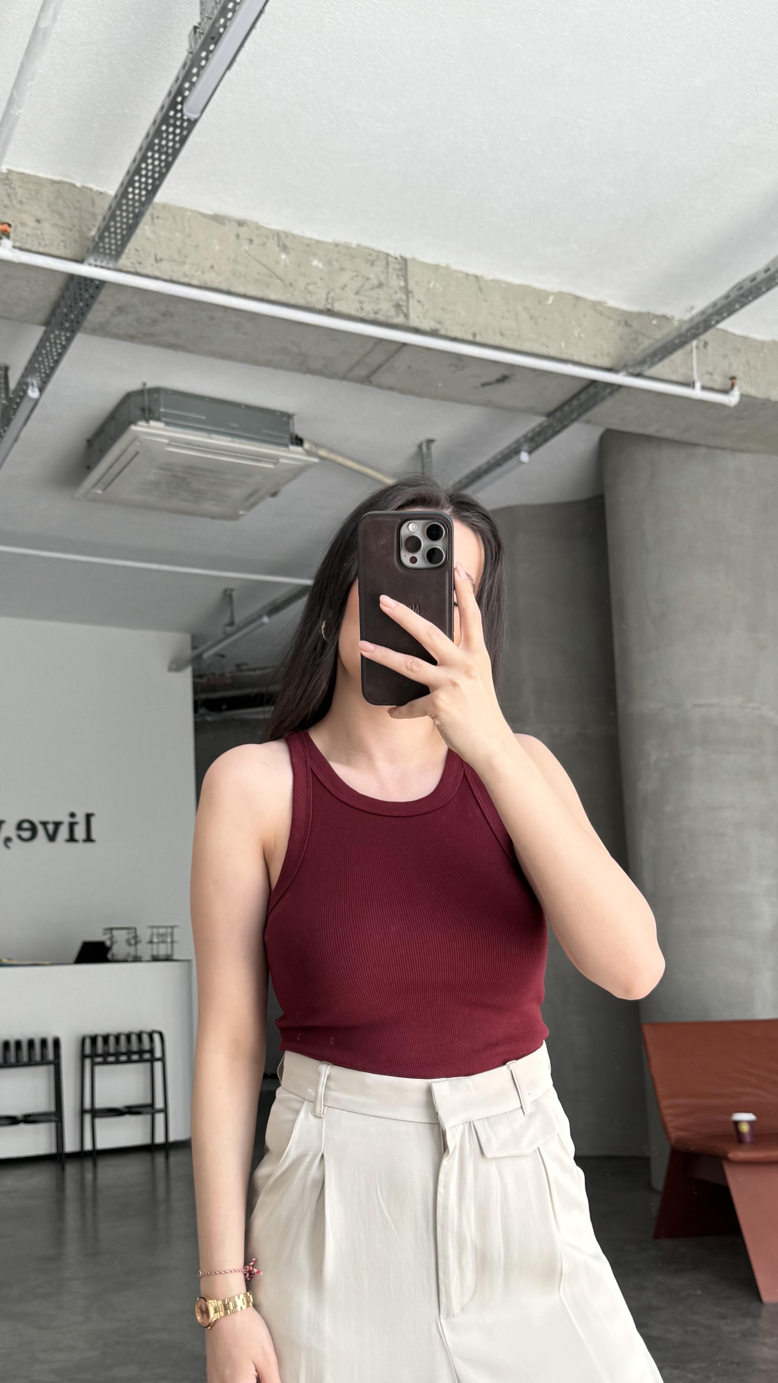 Massi Bordo Halter Yaka Top