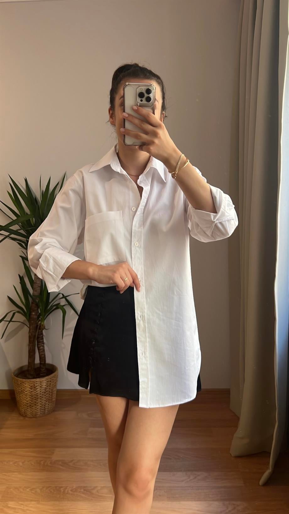 MD %100 PAMUK POPLİN GÖMLEK