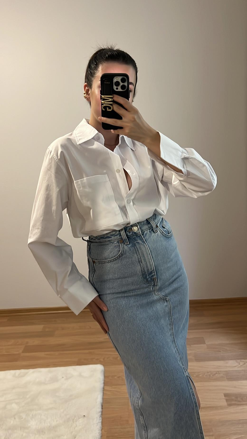 MD BEYAZ POPLİN GÖMLEK