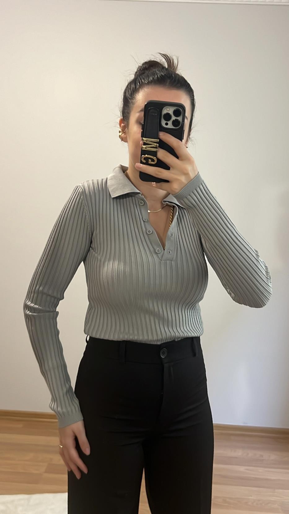 MD GRİ POLO YAKA TRİKO