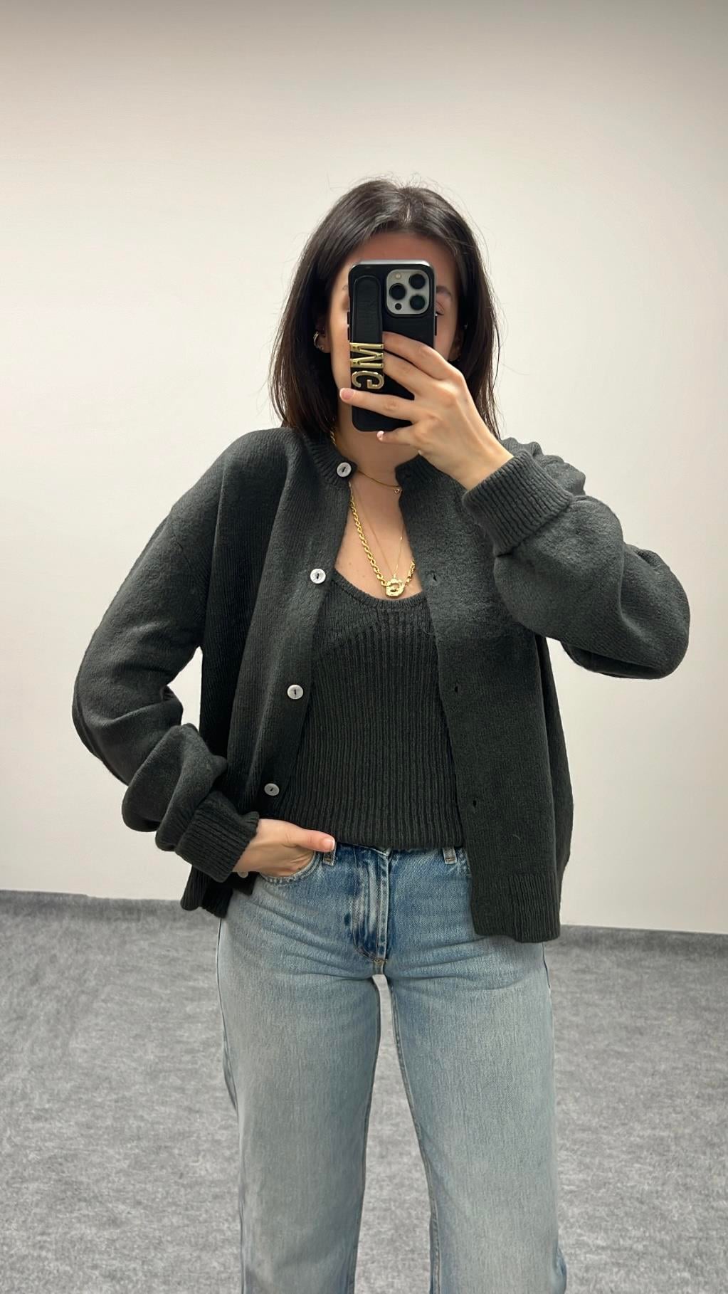 MERS ANTRASİT HIRKA TRİKO ATLET TAKIM 