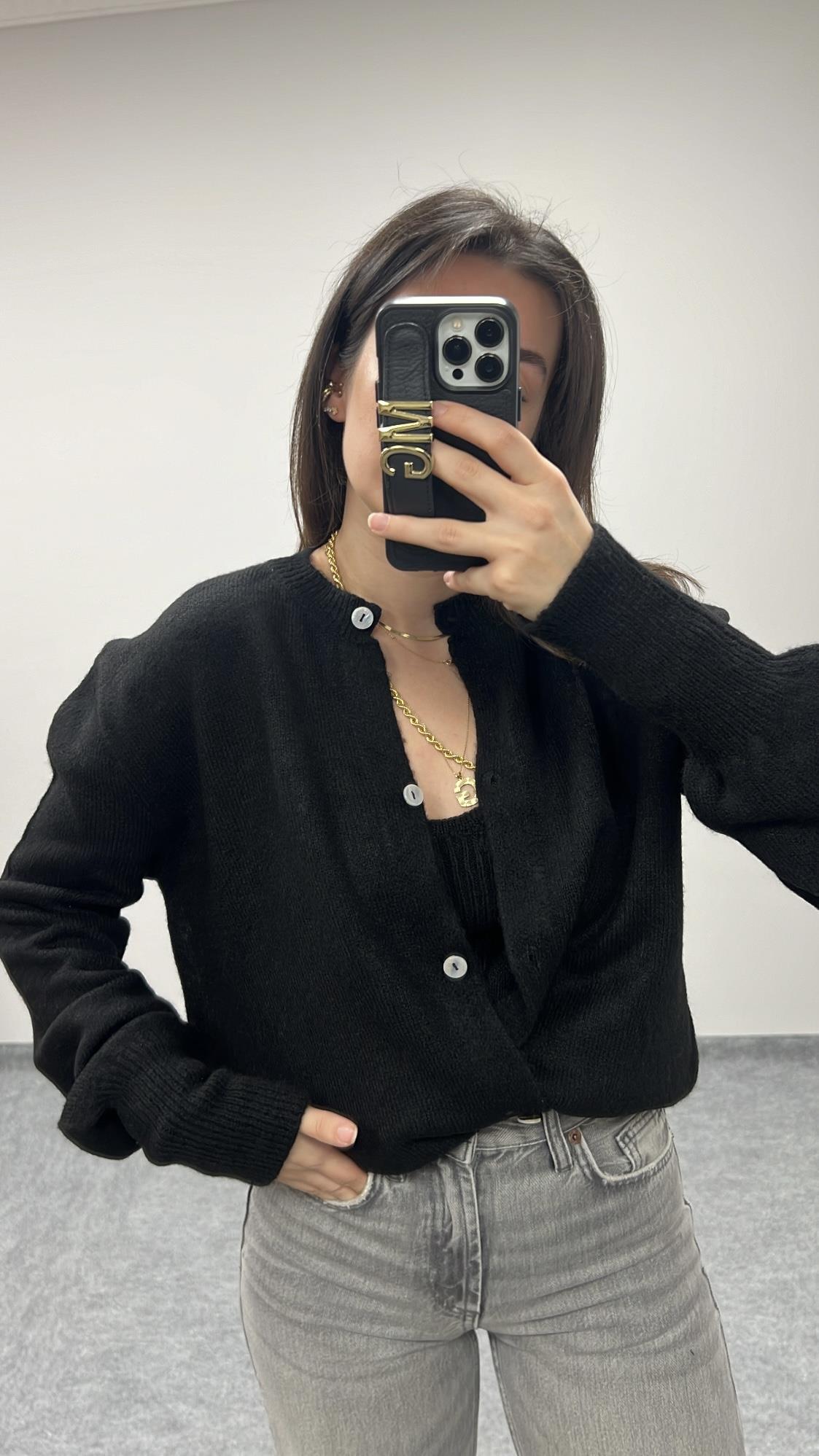 MERS SİYAH HIRKA TRİKO ATLET TAKIM