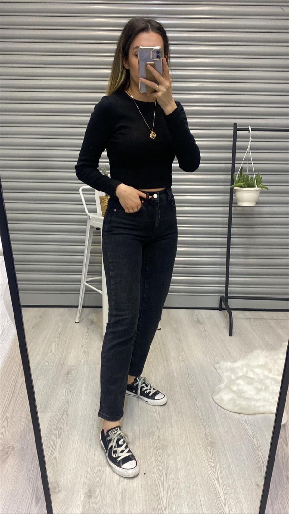 MNG ANTRASİT CLAUDIA MOM JEAN