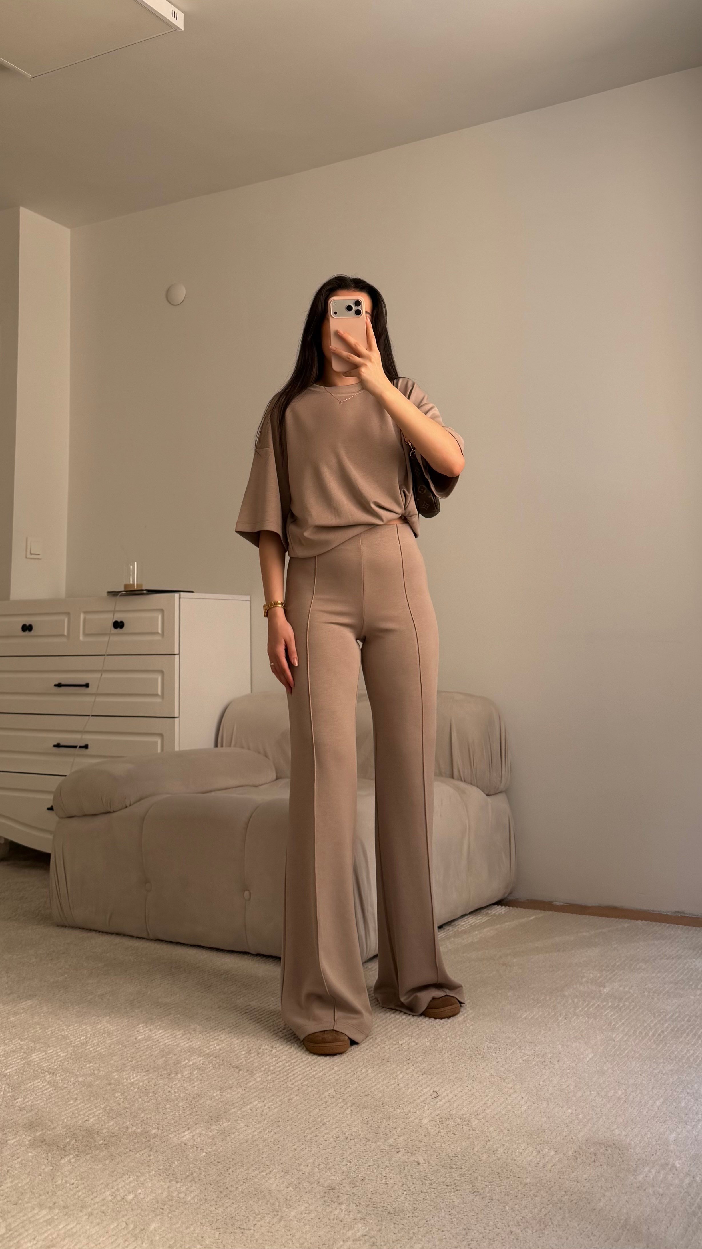 Mng Bej Oversize İkili Takım