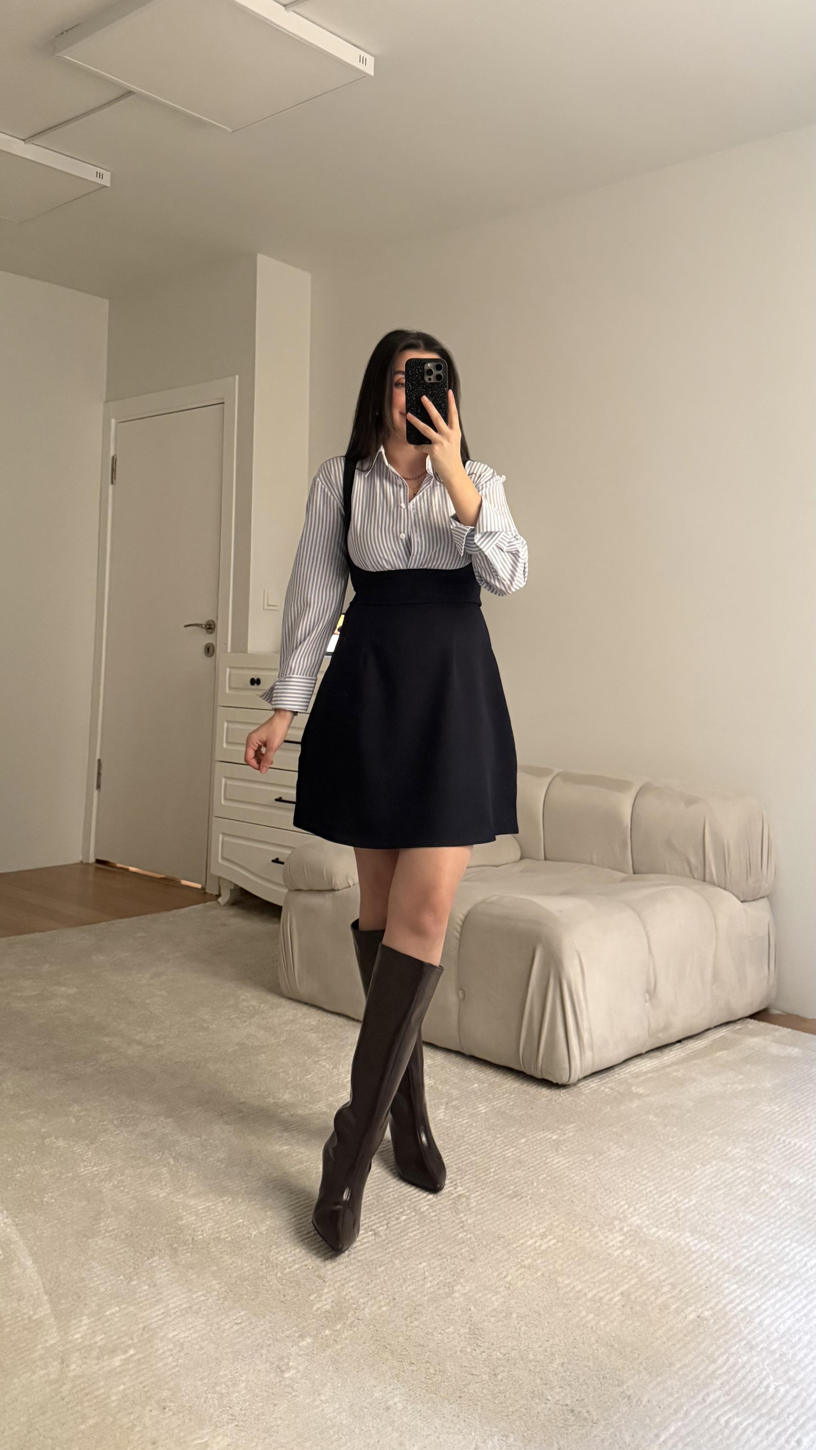 MNG Gömlek Detaylı Laci Elbise