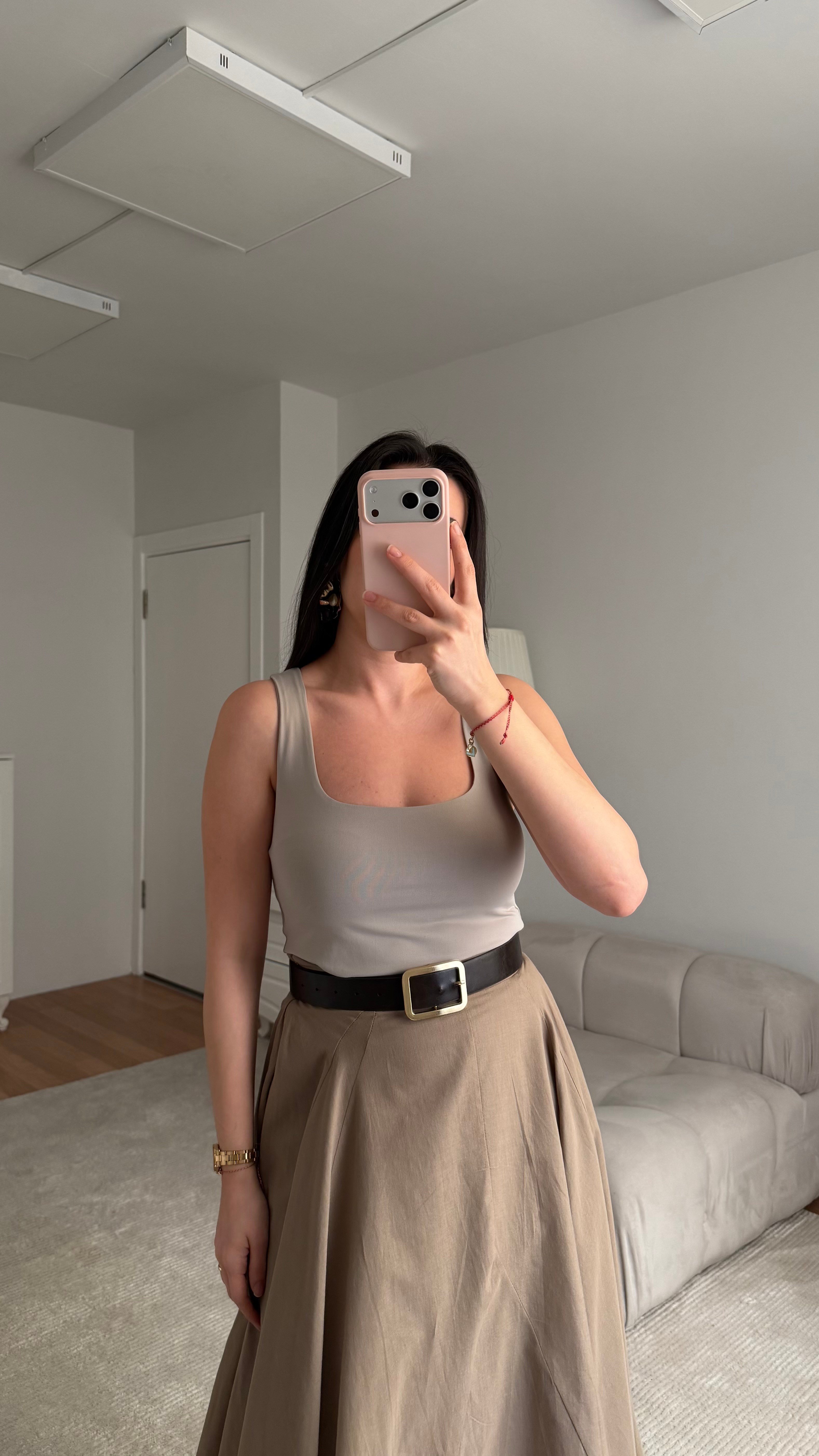 Mng Vizon Kare Yaka Çift Katlı Bluz 