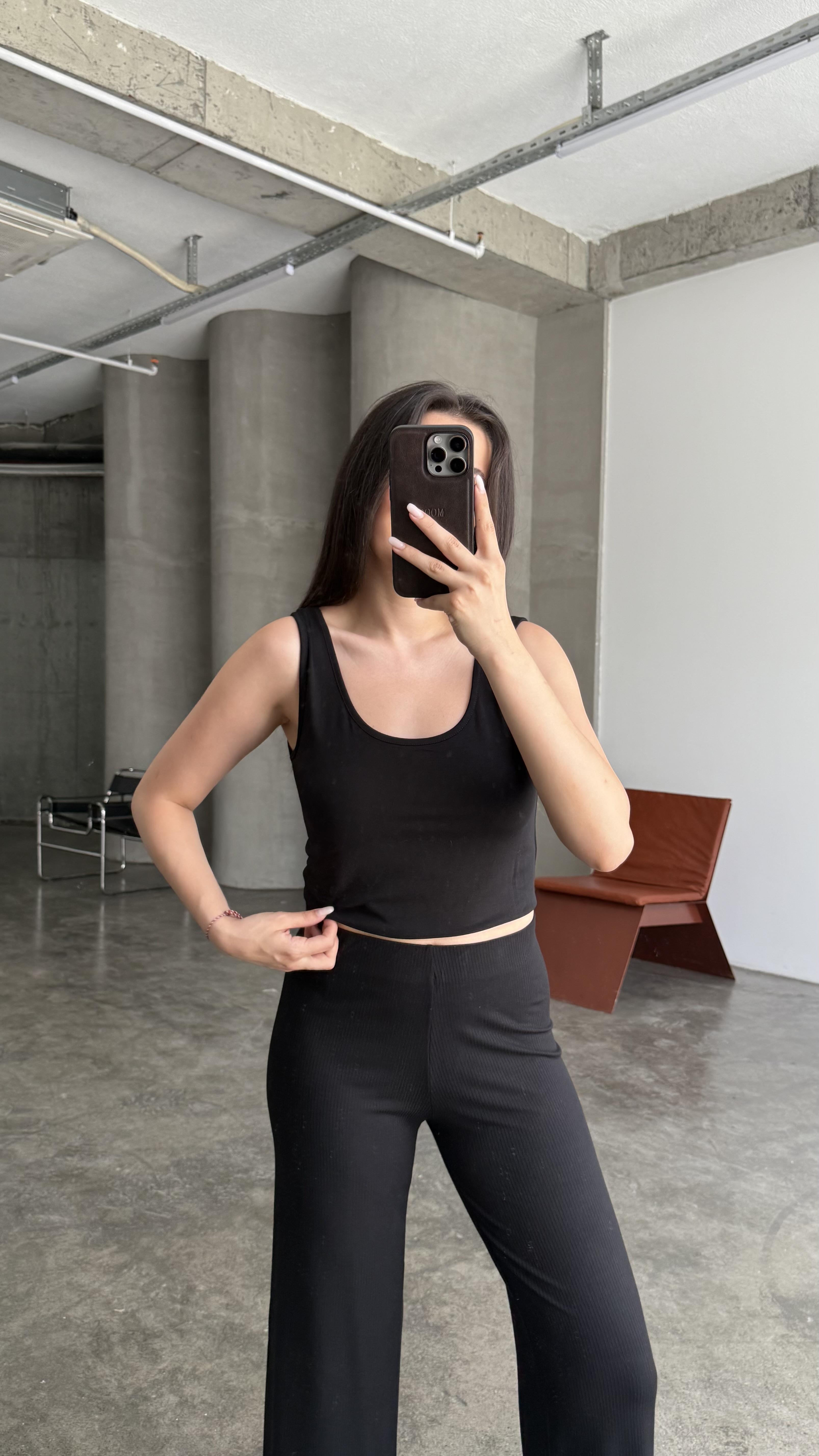 Modal Siyah Basic Askılı Atlet