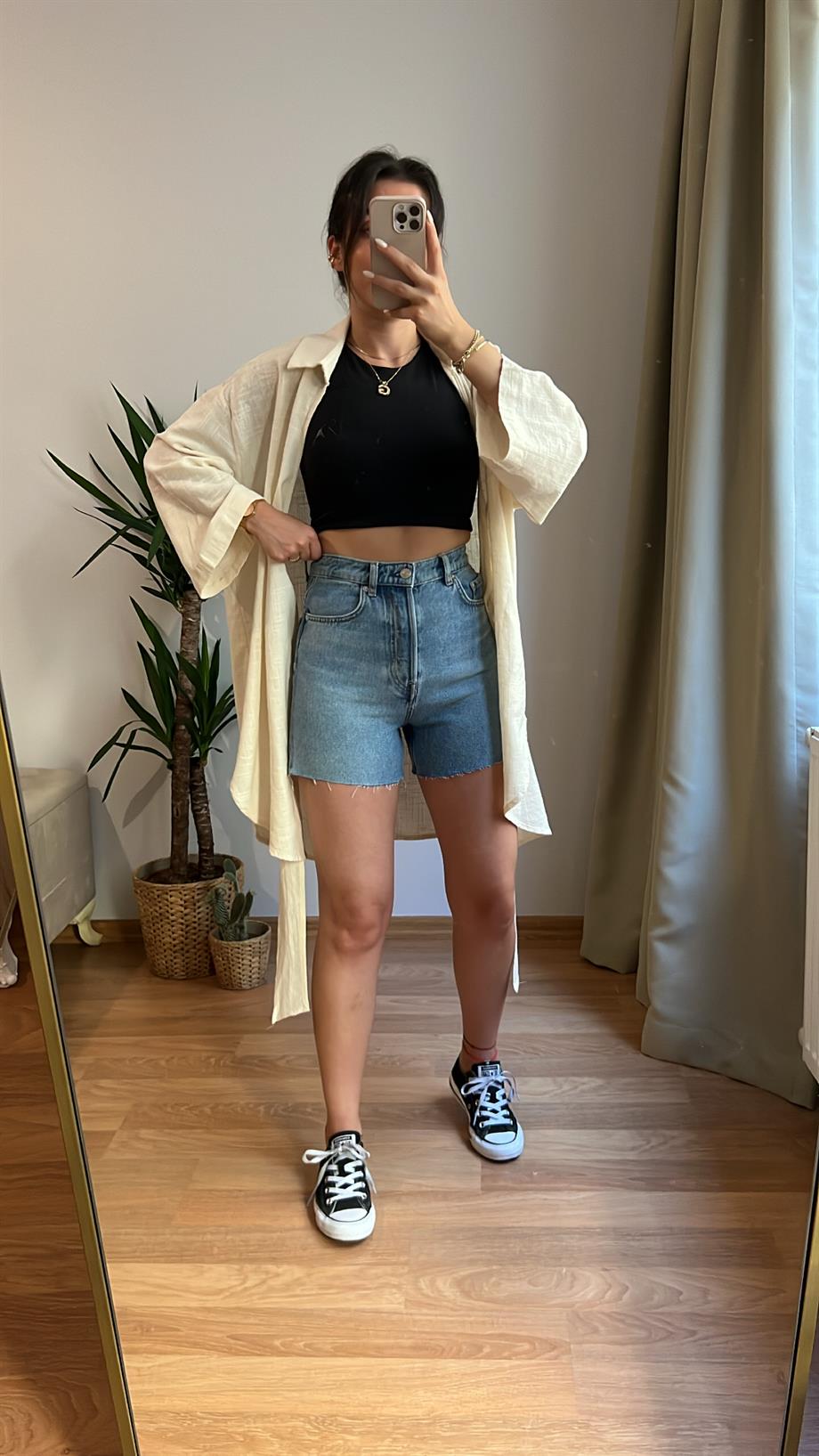 OTHER LAZER KESİM DENİM ŞORT