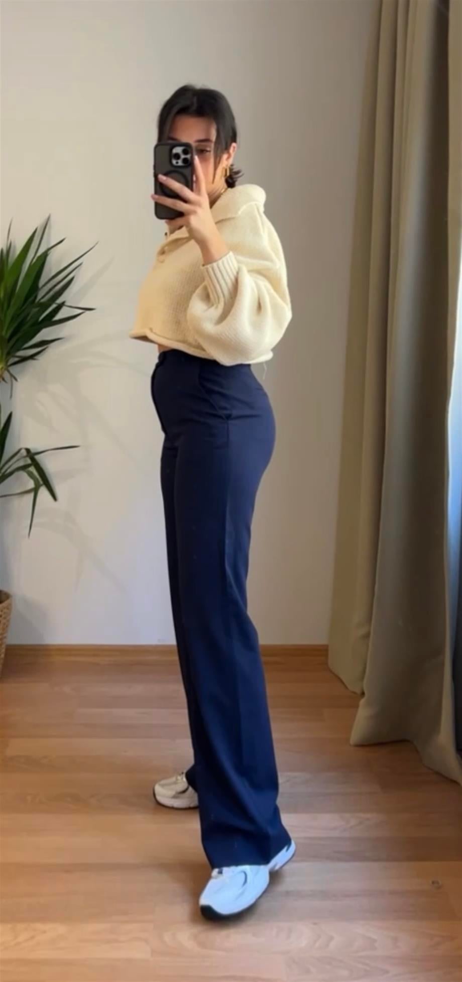 OTTO LACİ BEL DETAY PANTOLON