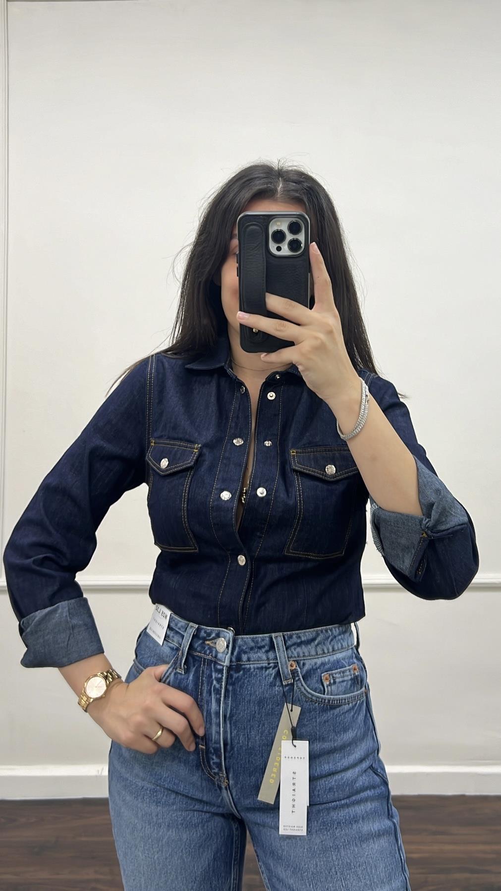 Ow Laci Slim Denim Gömlek