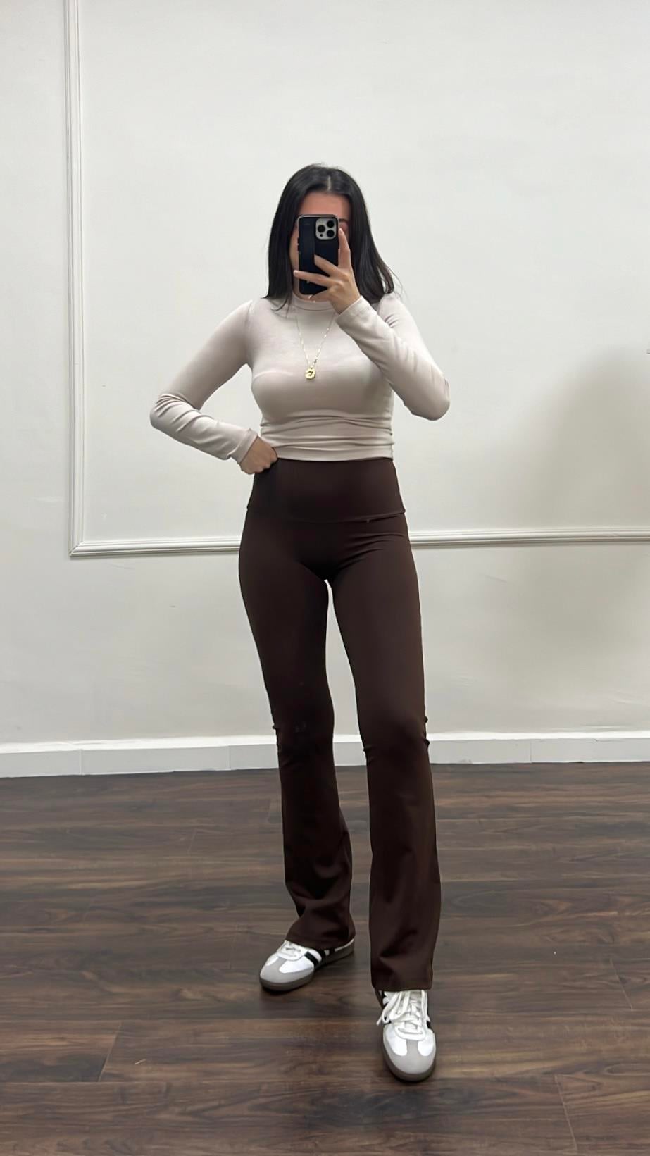 Oys Acı Kahve Flare Tayt