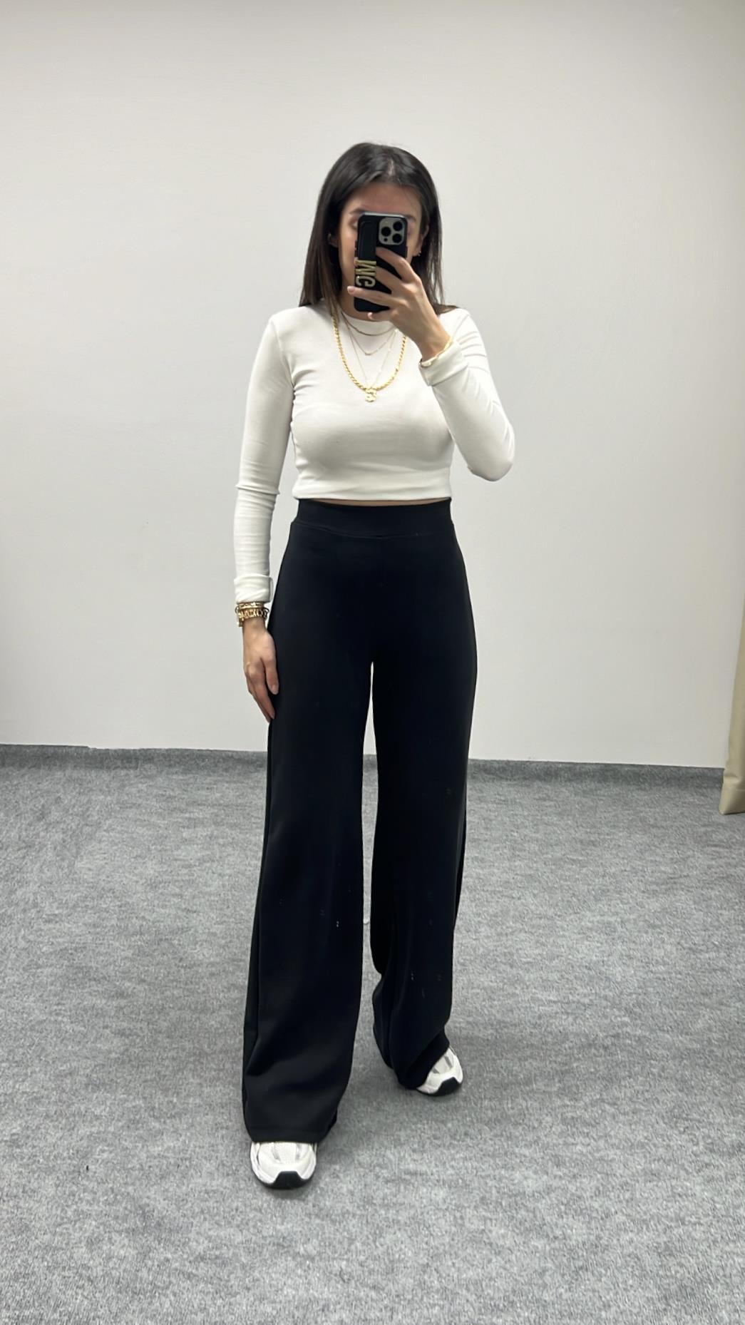 OYSH ANTRASİT KIŞLIK MODAL BOL PANTOLON