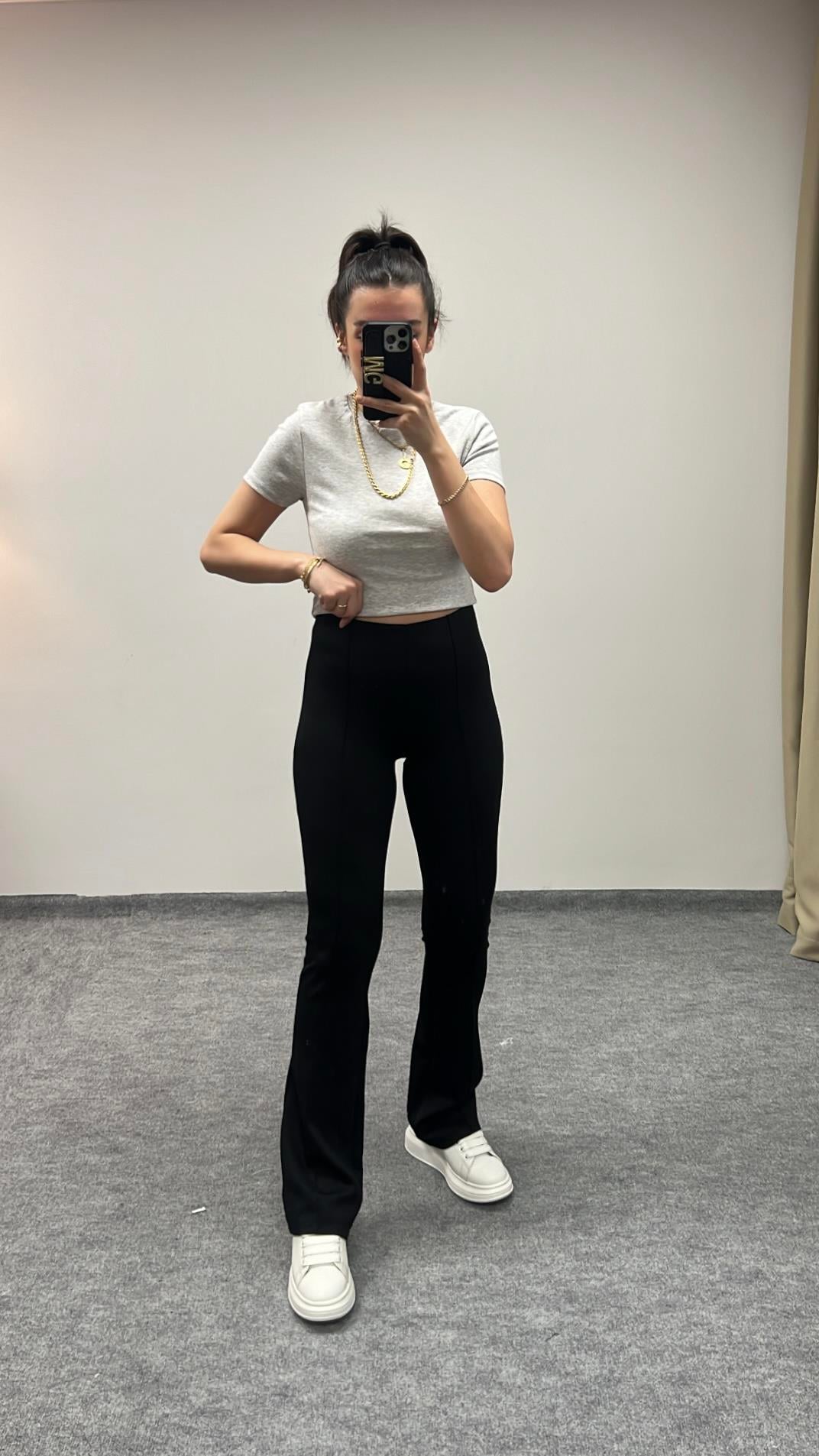 OYSH DALGIÇ KUMAŞ FLARE TAYT/PANT