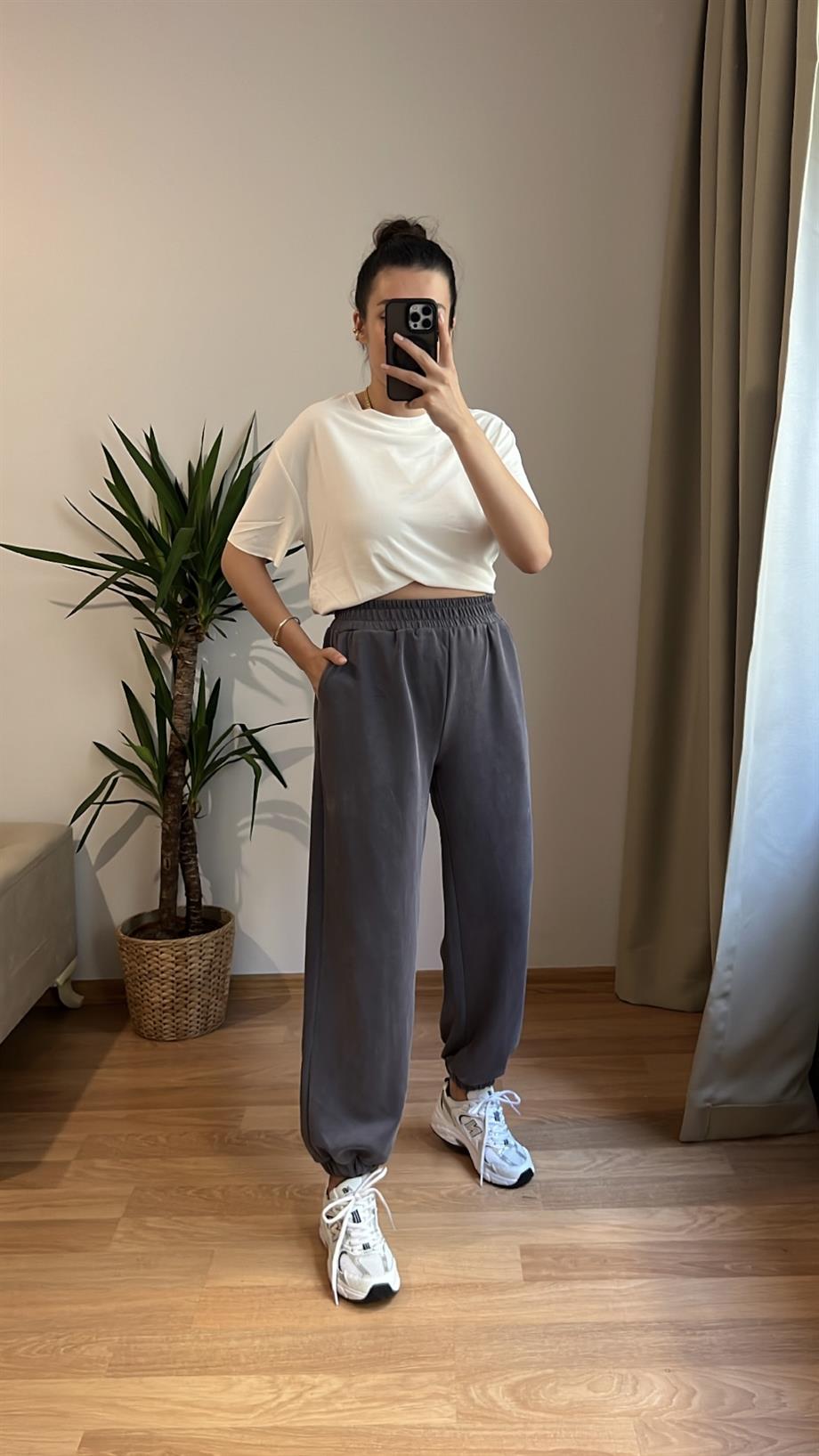 OYSH FÜME KIŞLIK YUMUŞAK DOKULU JOGGER