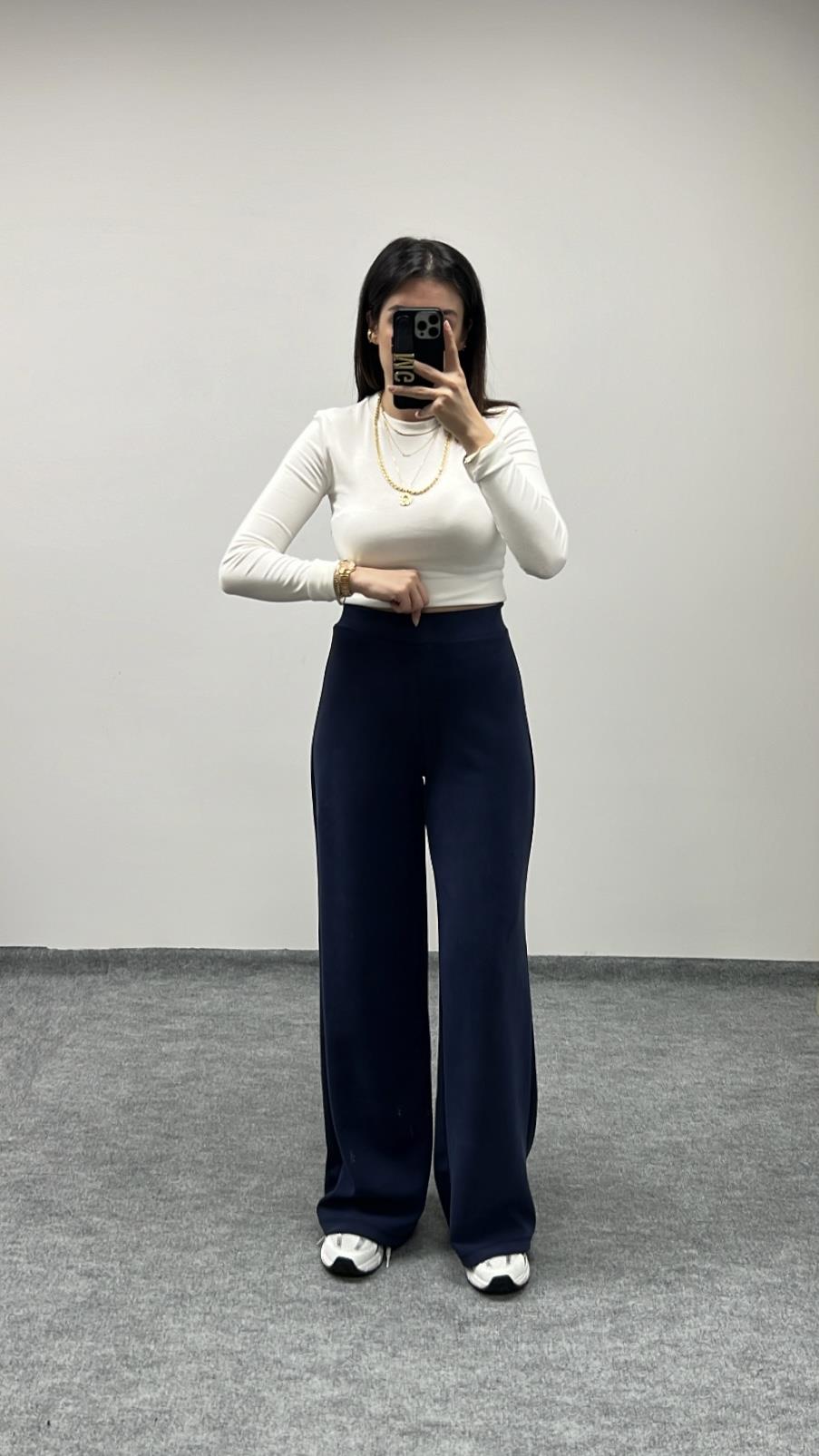 OYSH LACİ KIŞLIK MODAL BOL PANTOLON 