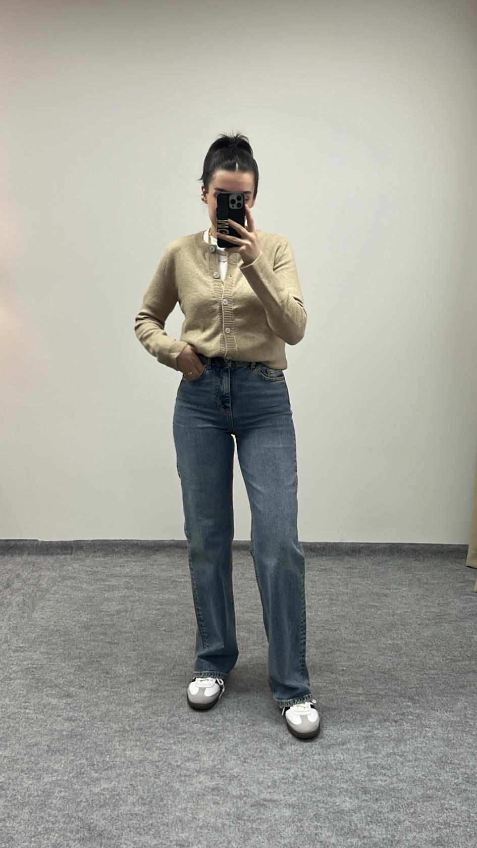 PICES MAVİ STRAIGHT JEAN 